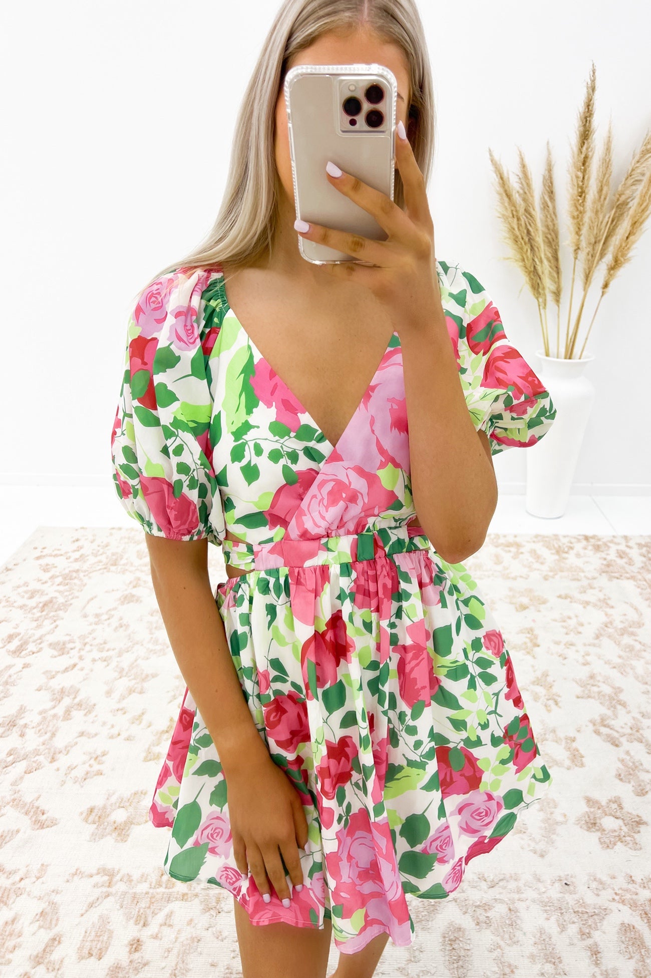 Kreeya Mini Dress Pink Floral