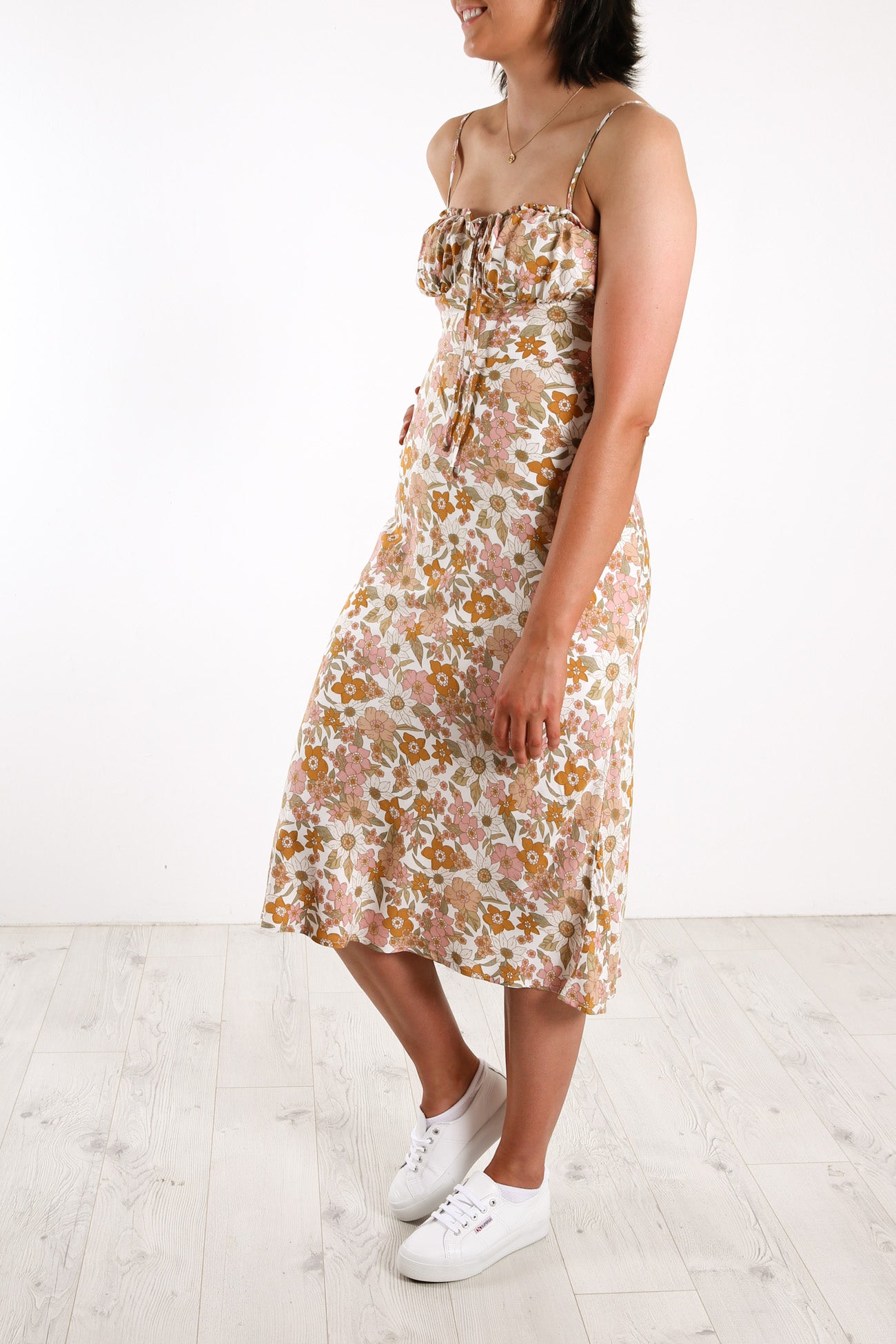 Floral Fantasy Midi Dress Floral Print