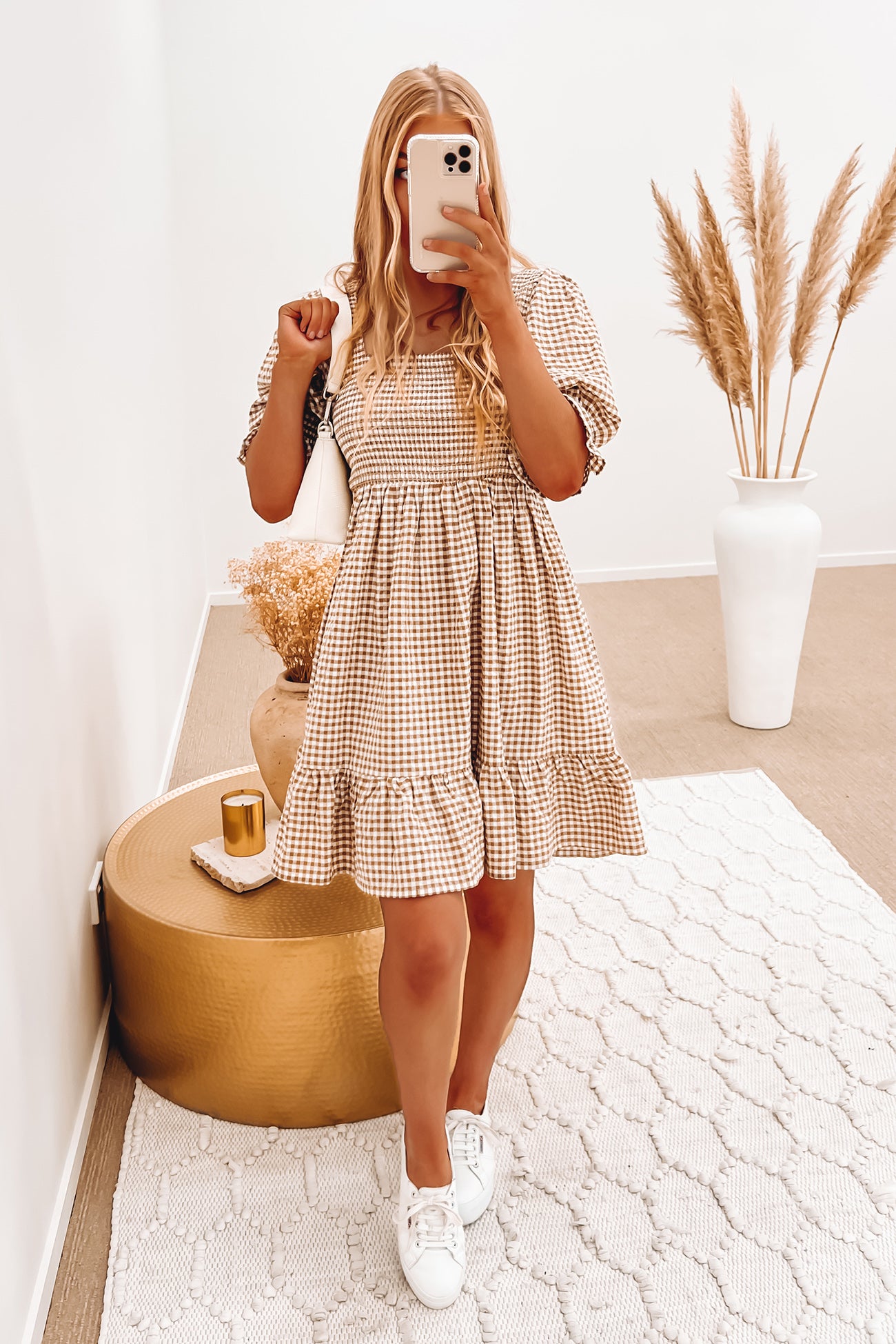 Florence Mini Dress Tan