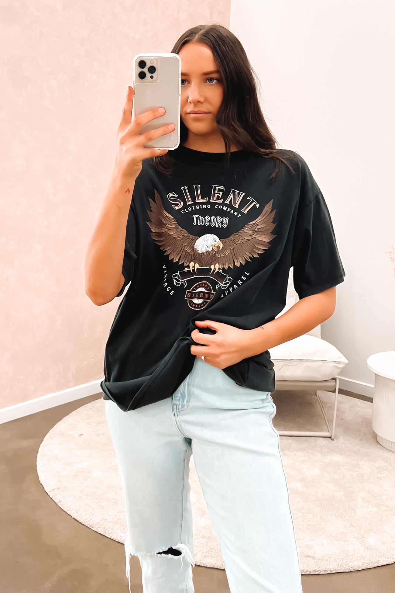 Fly High Tee Washed Black