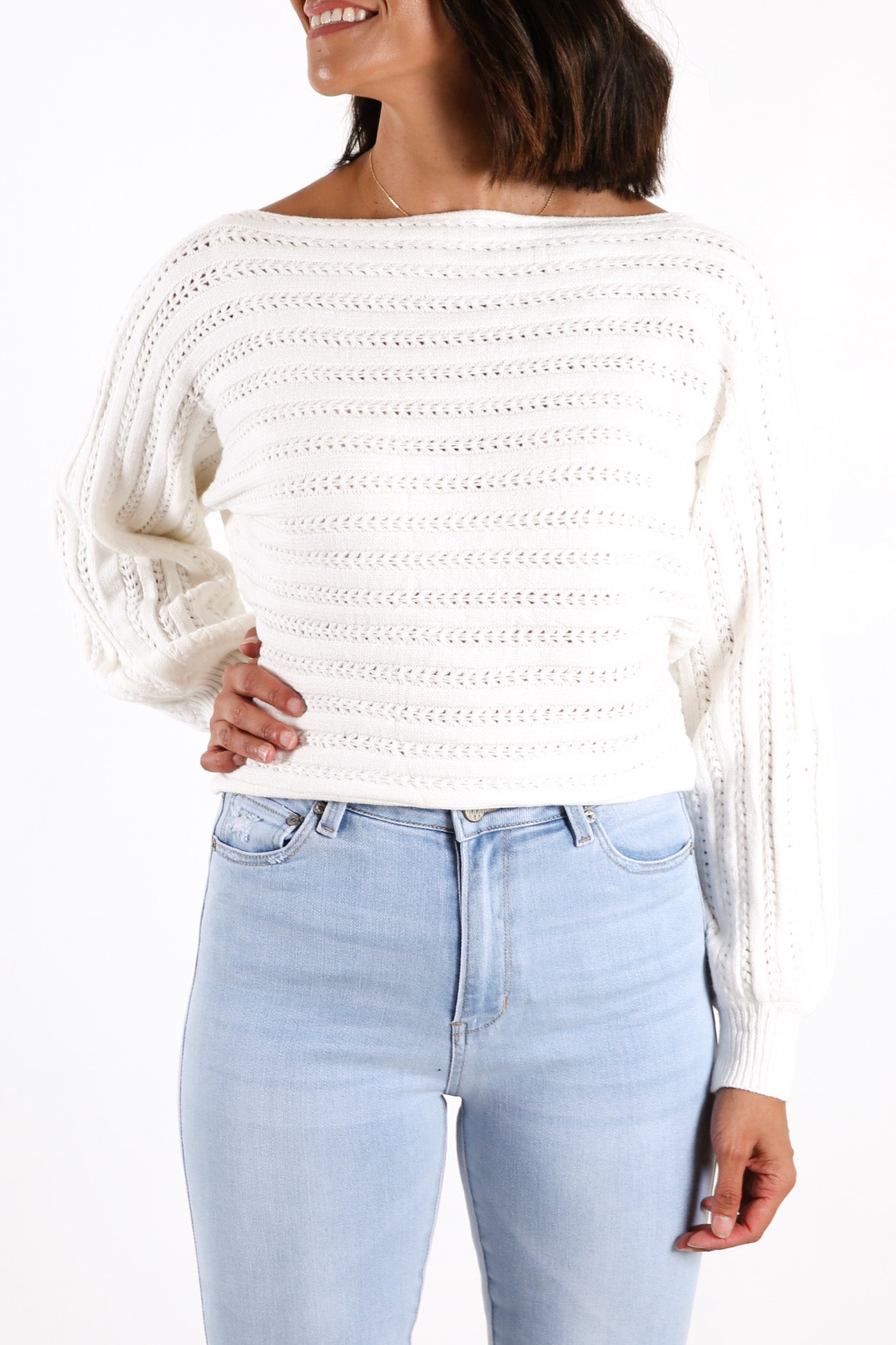 Gemma Knit White