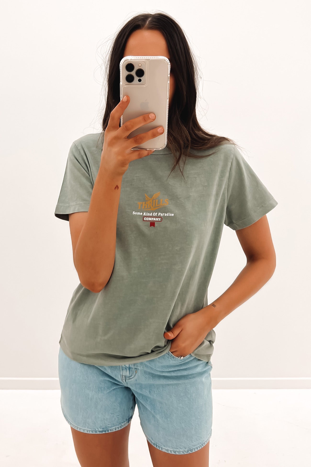 Golden Paradise Relaxed Tee Sea Glass