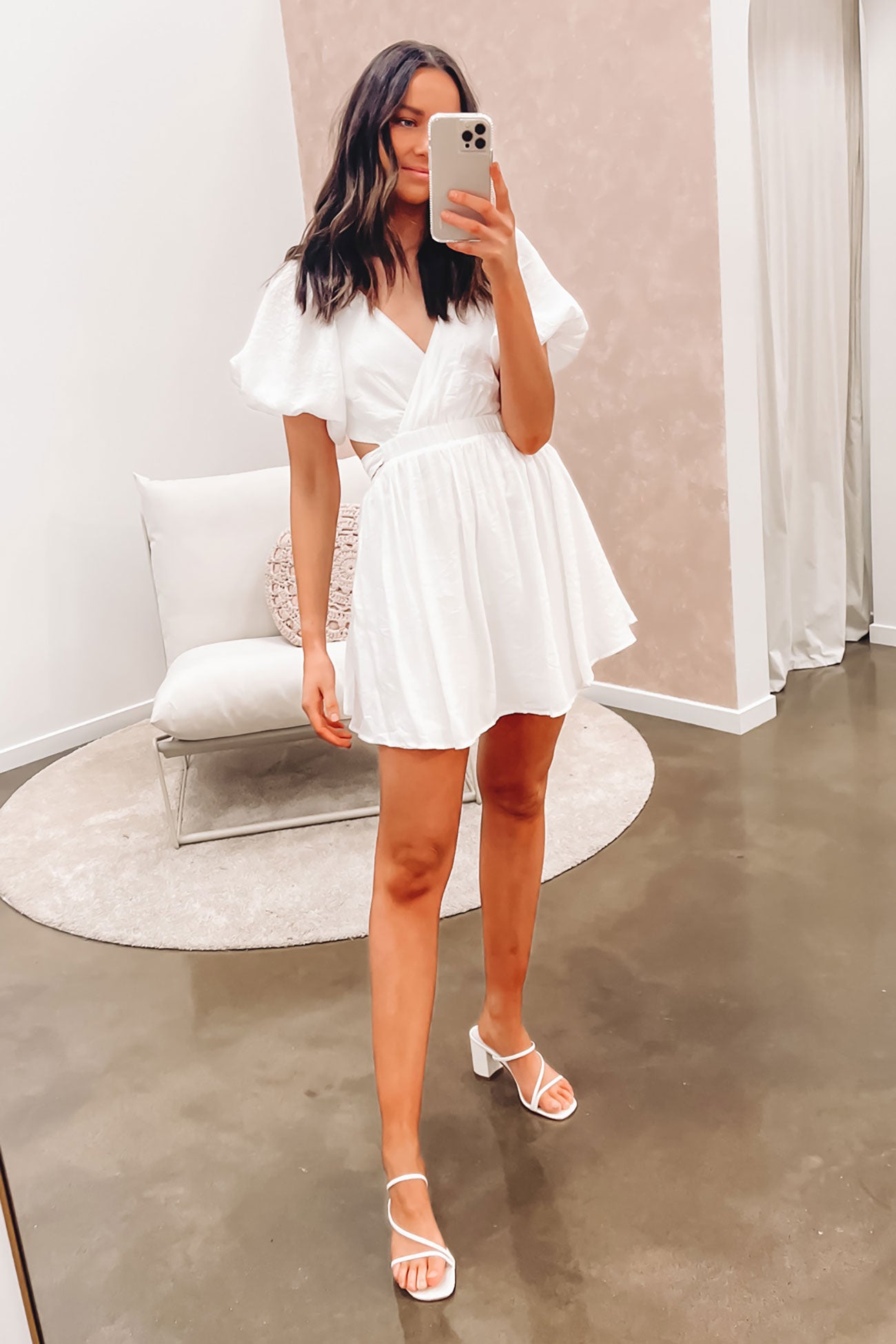 Golding Mini Dress White