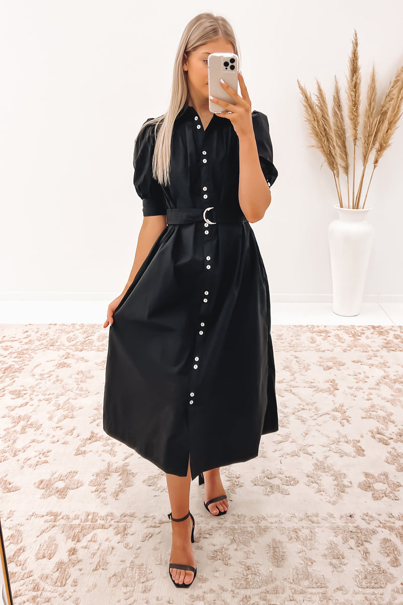 Haylee Midi Dress Black