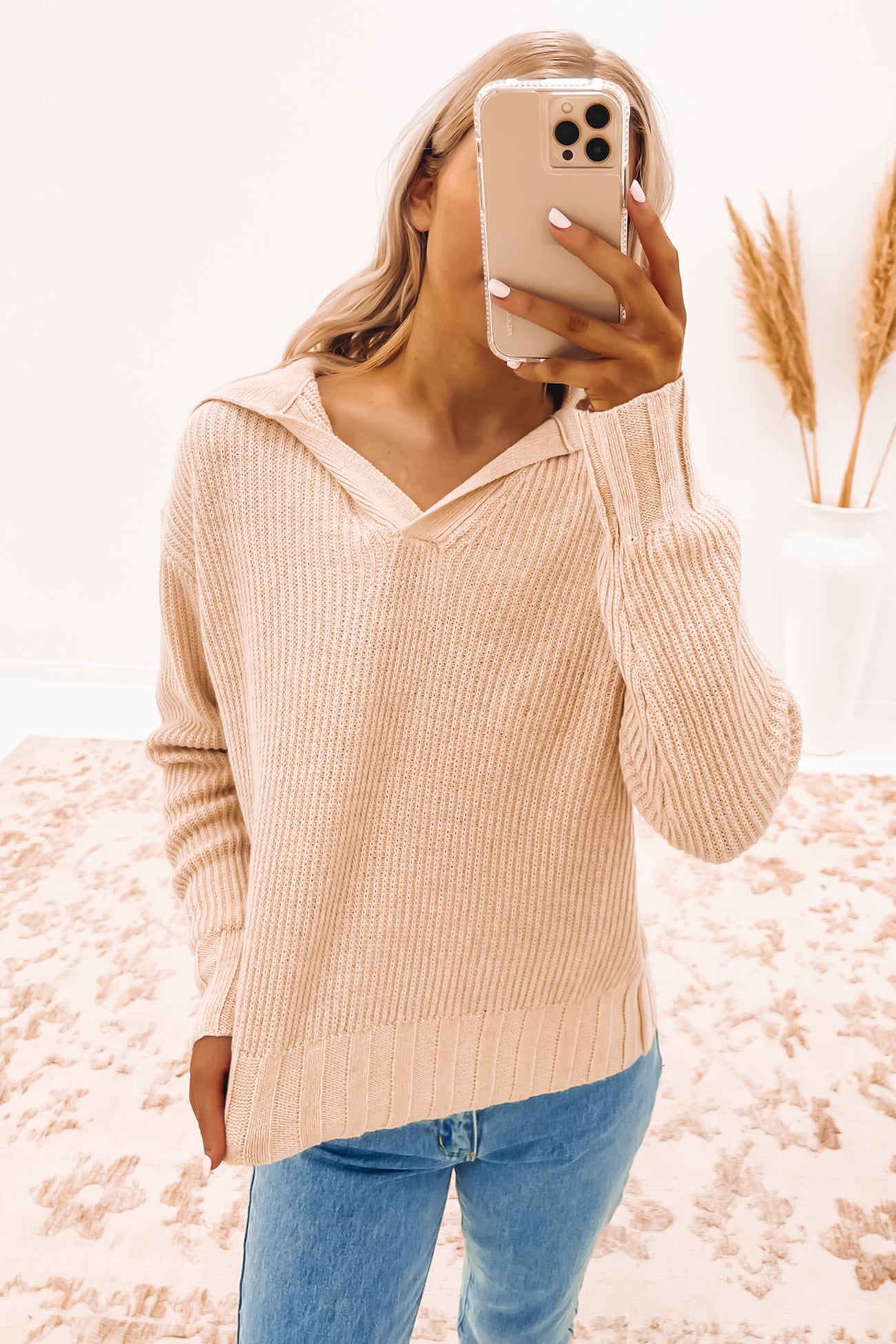 Heather Knit Beige