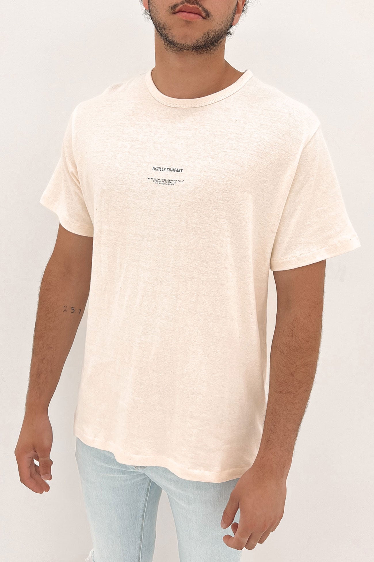 Hemp Thrill Territory Merch Fit Tee Unbleached