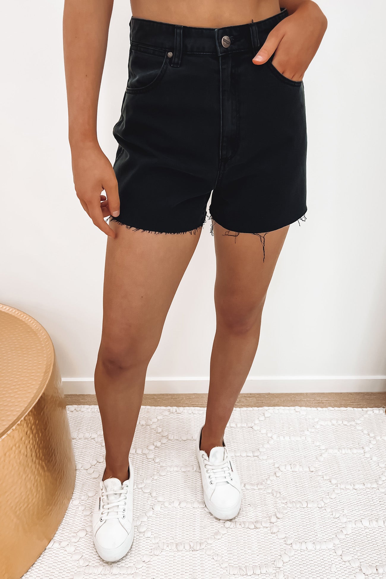 Hi Bells Relaxed Short Black Rock