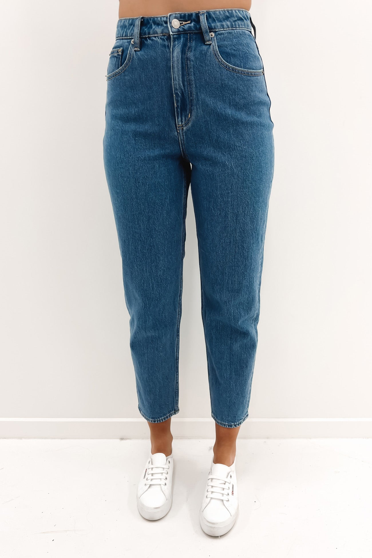 High Moms Jean Force Blue