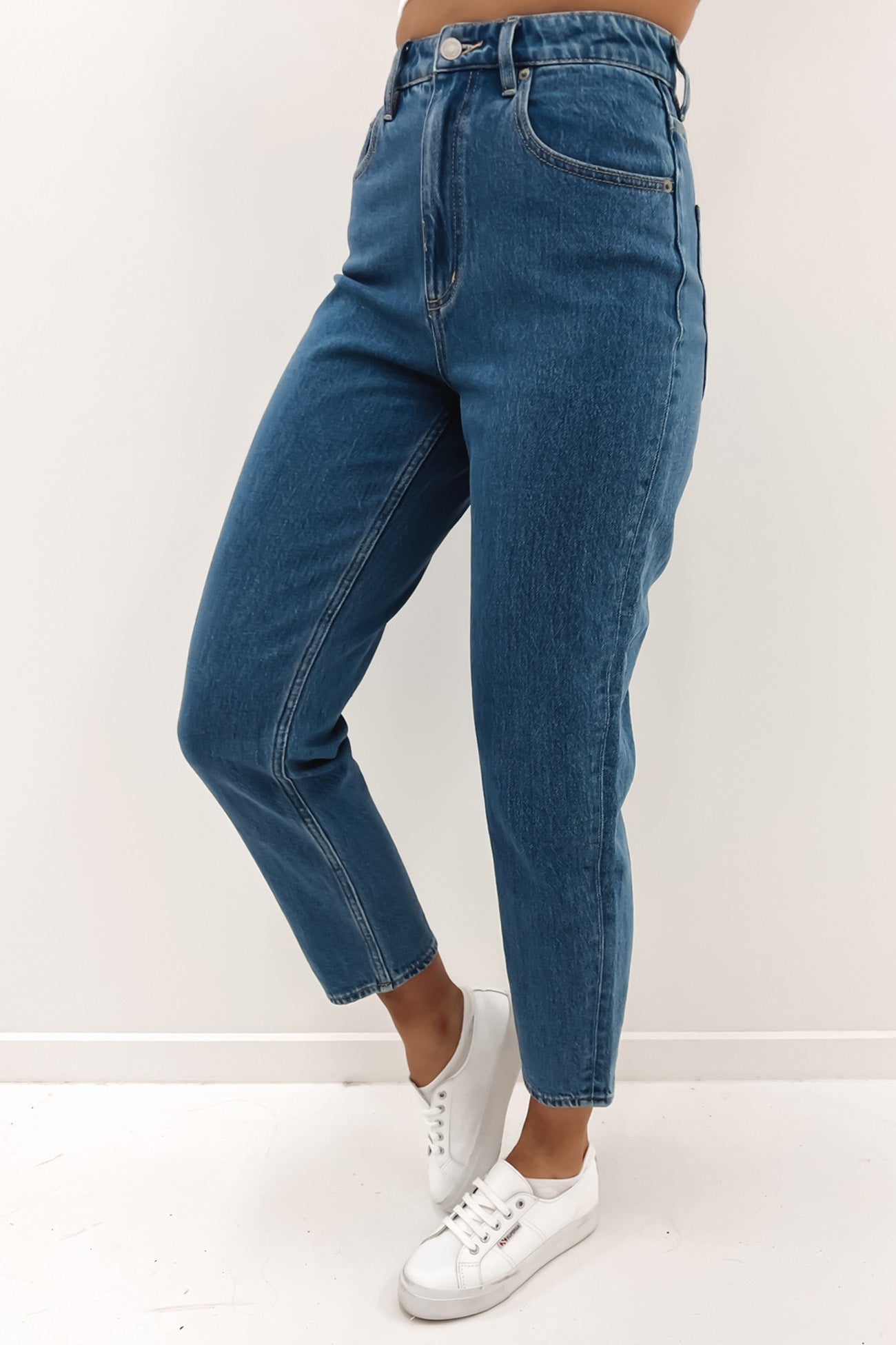 High Moms Jean Force Blue