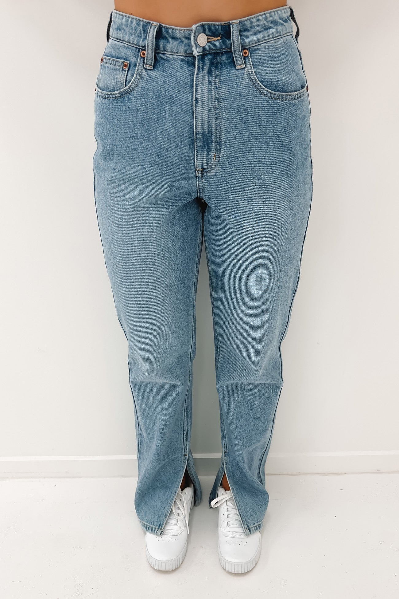 High Straight 80 Jean Split Blue