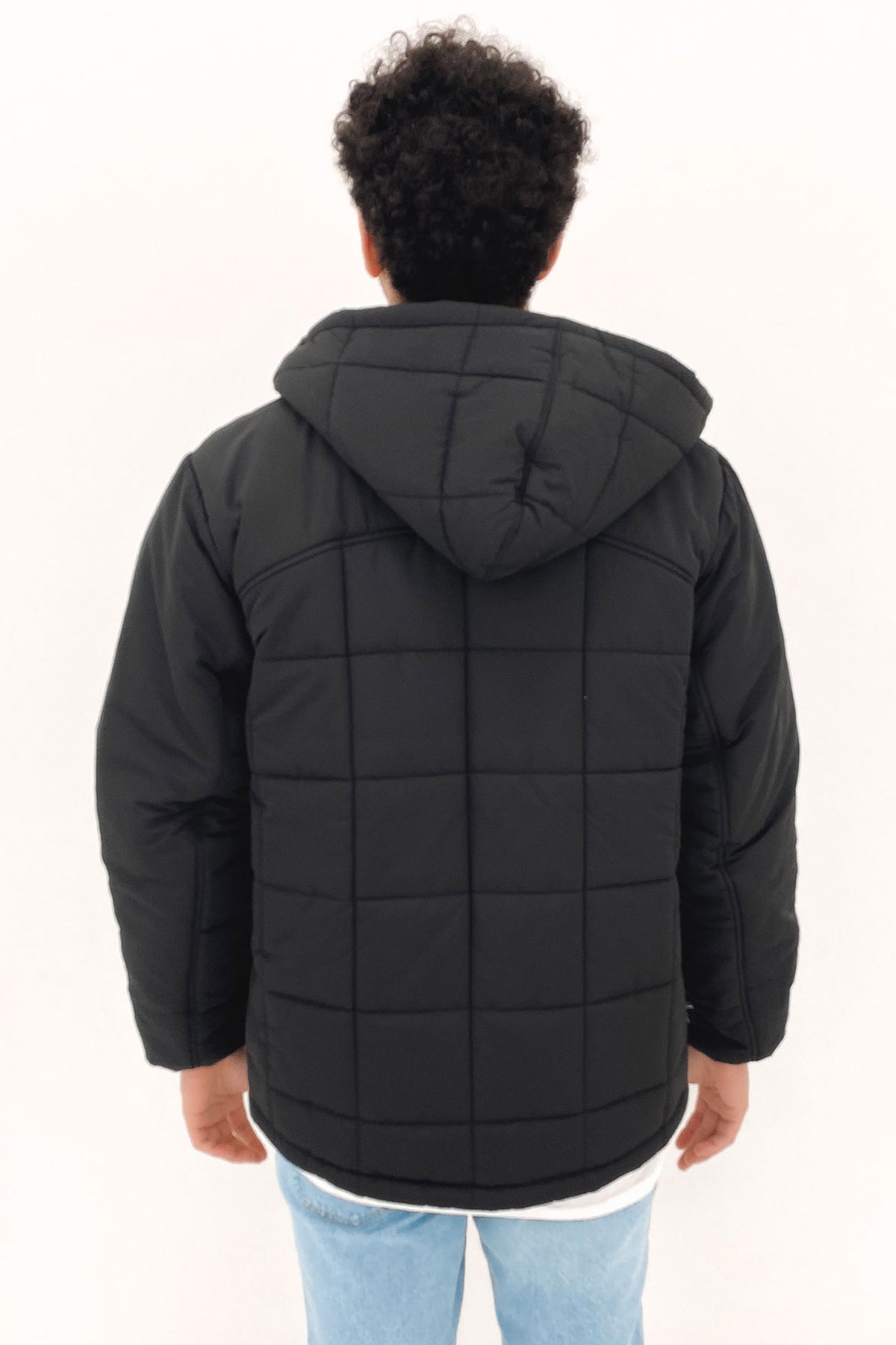 Stussy Square Puffa Jacket Sカラーブラック - ダウンジャケット