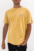 Shadow Script Short Sleeve Tee Pigment Lemon