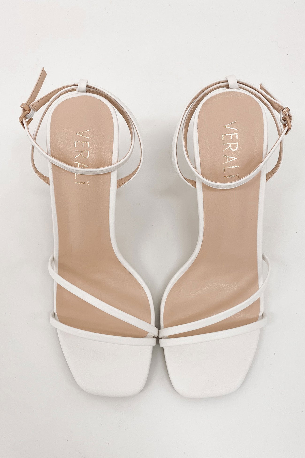 Kimmy Slim Strappy Heel White Smooth