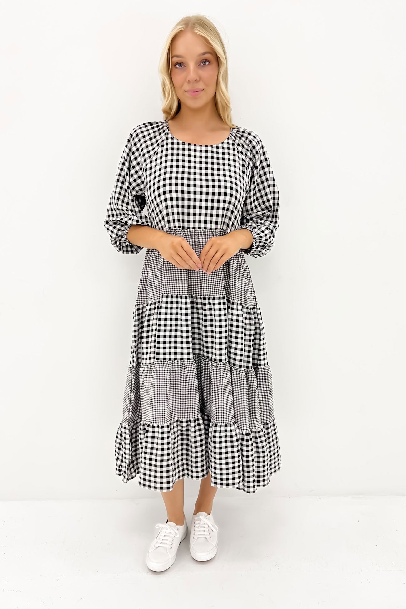 Jada Midi Dress Black Check