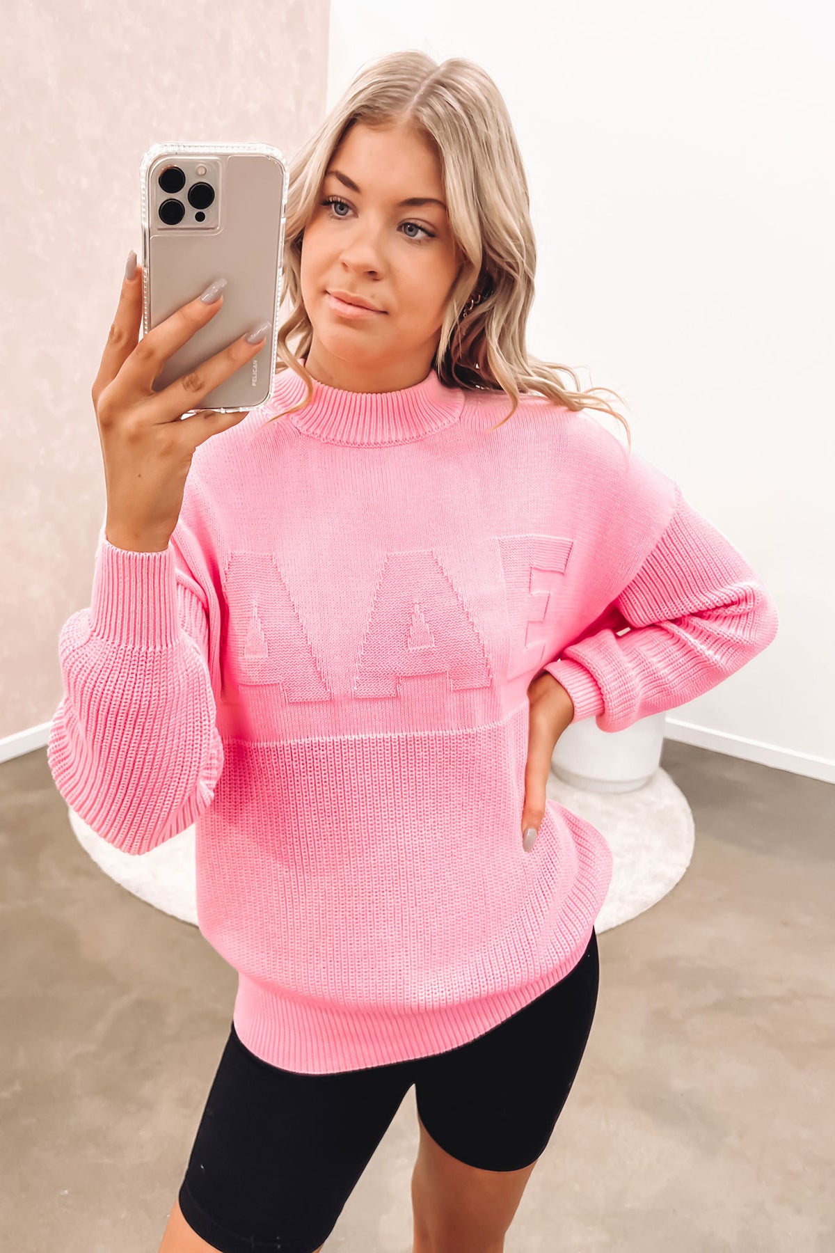 Pink shop sports jumper