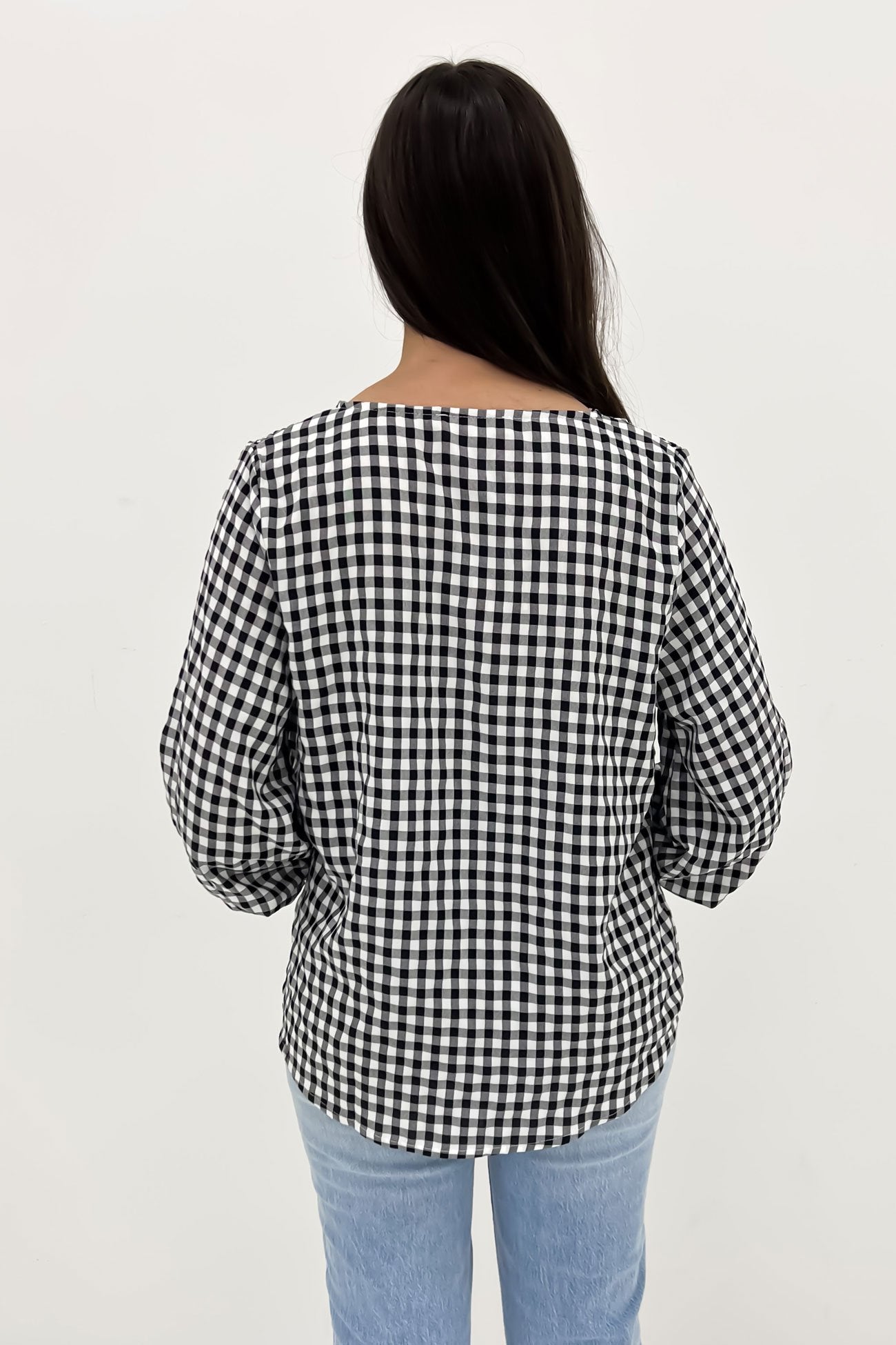 Jovie Top Black Gingham