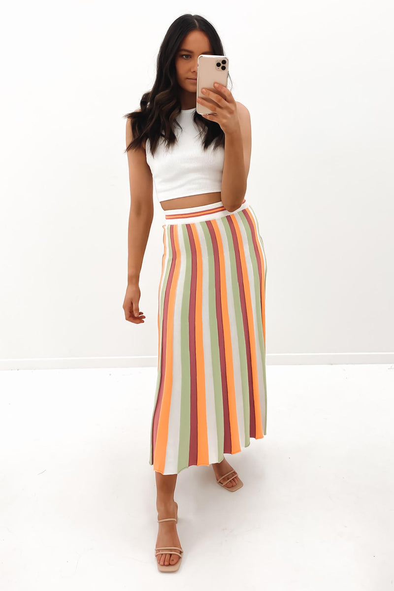 Haven pleated on sale knit midi skirt