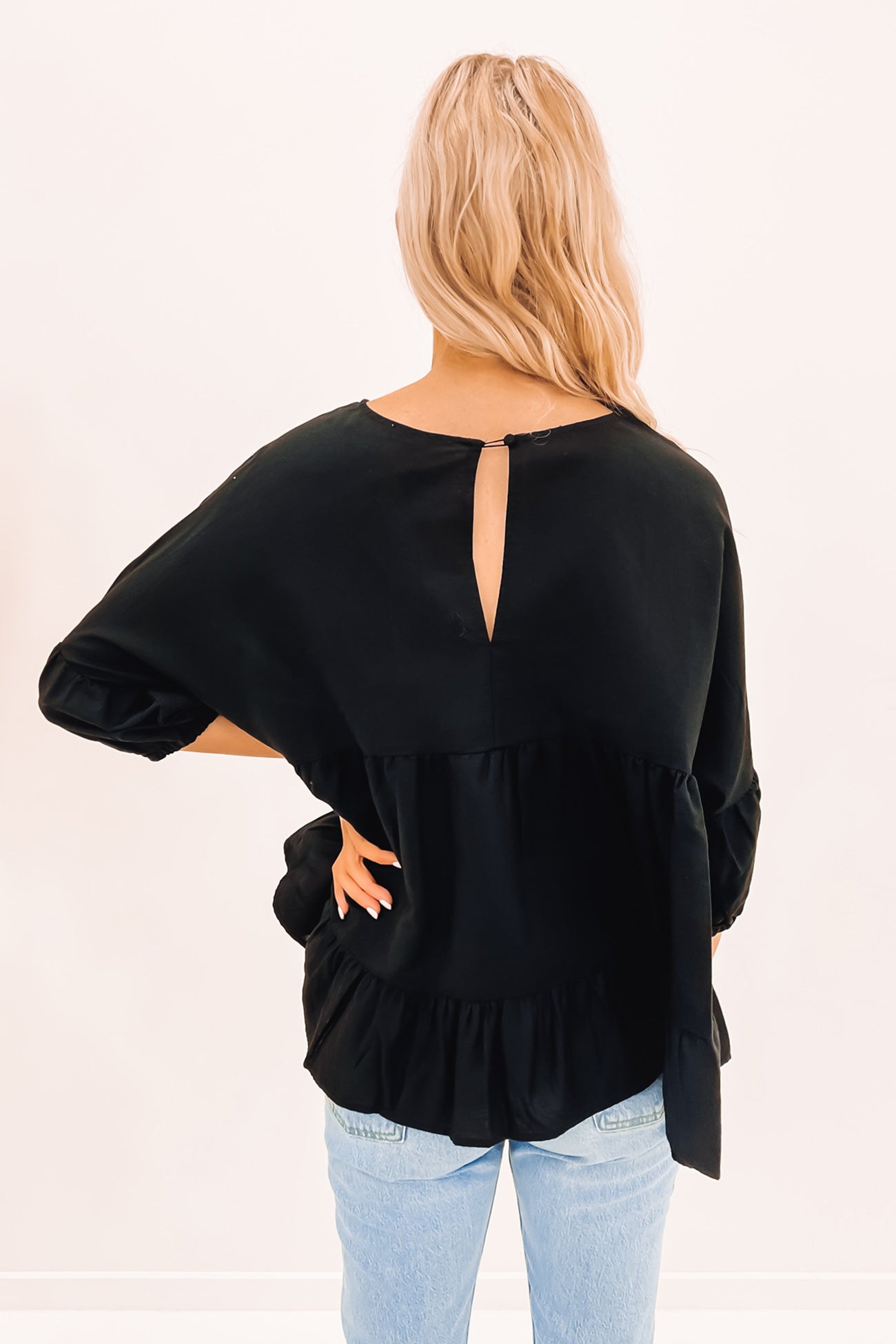 Kasia Tiered Top Black