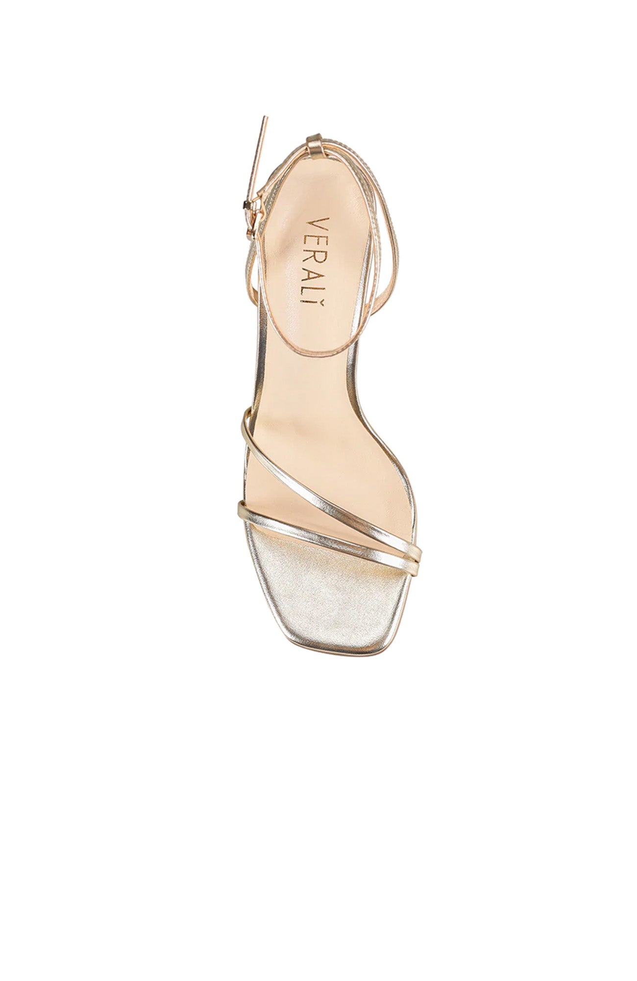 Kimmy Slim Strappy Heel Champagne Metallic