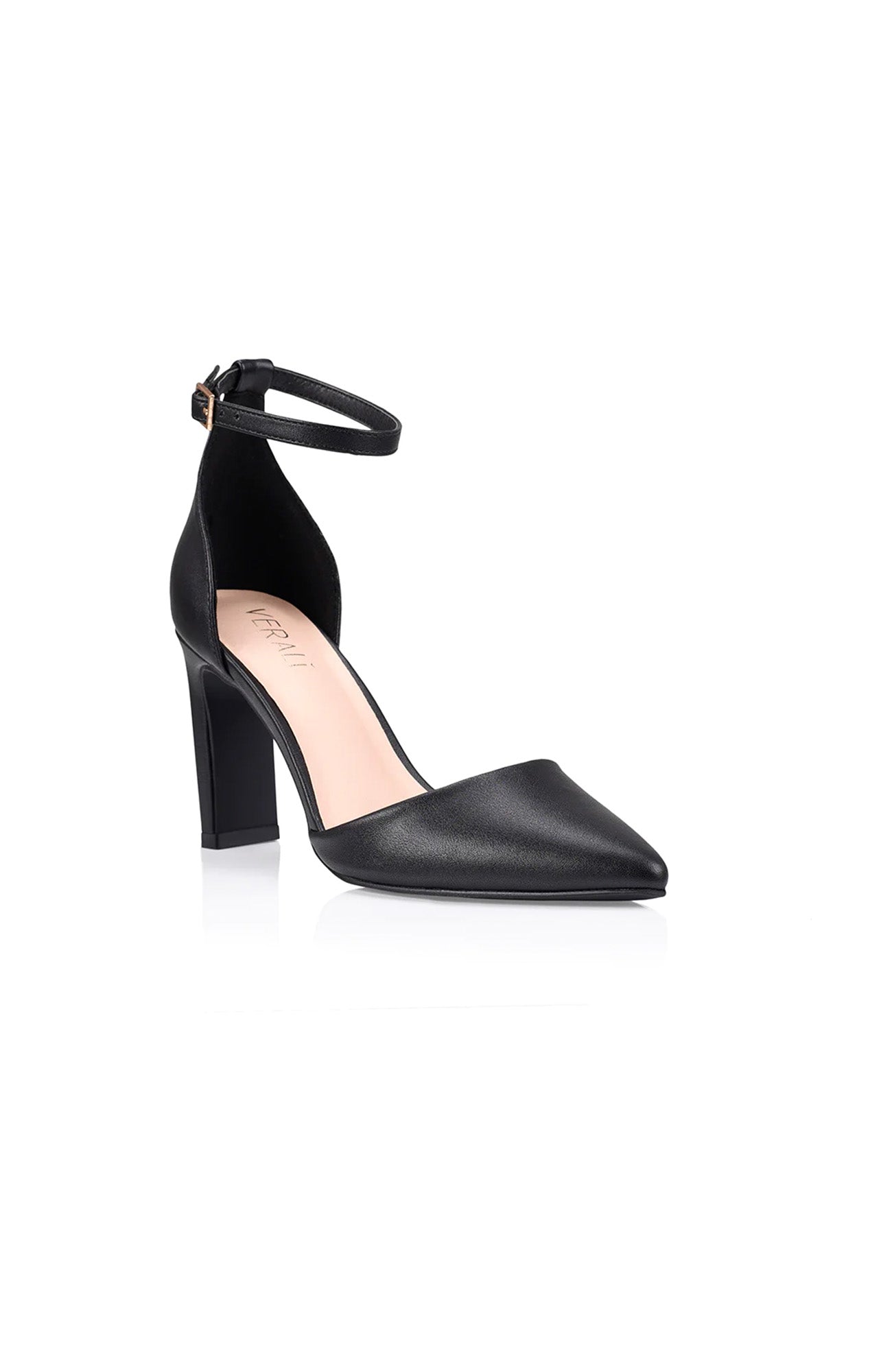 Kitra Closed Toe Heel Black Smooth