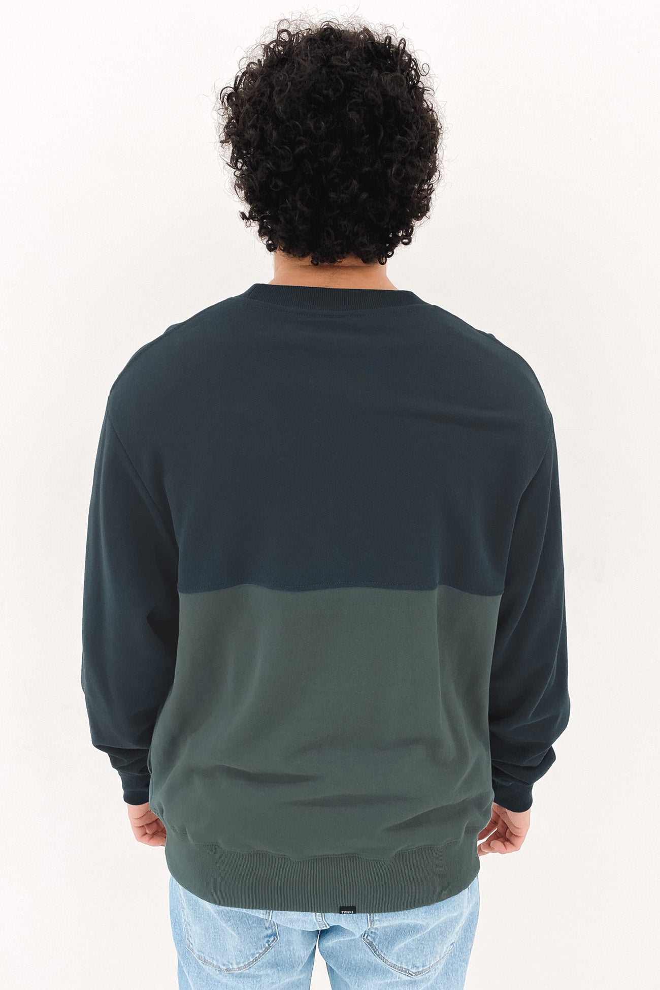 Knowledge Oversize Panel Crew Fleece Total Eclipse