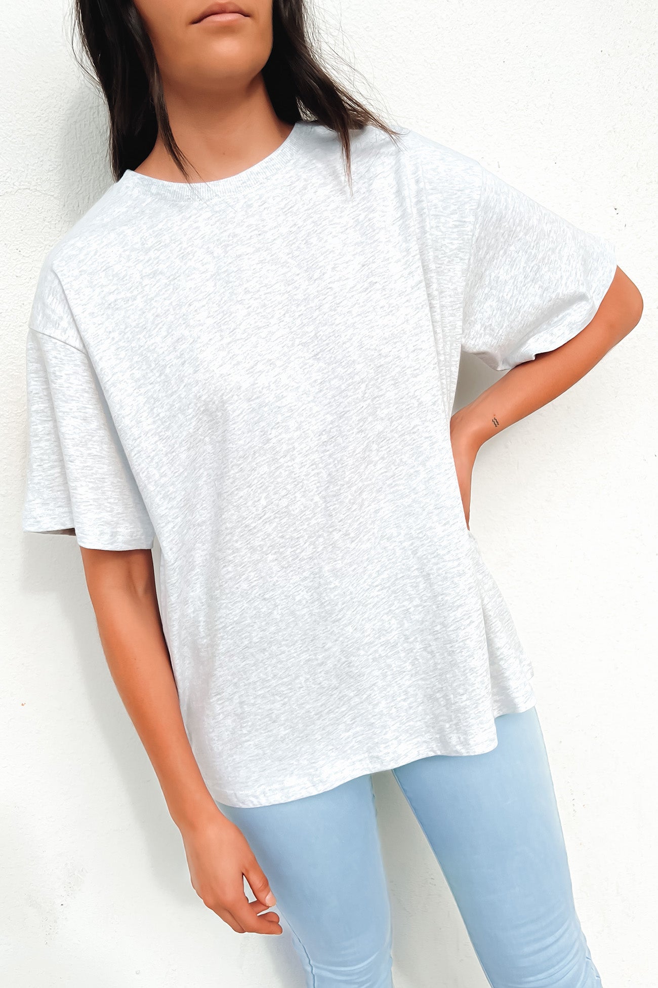 Koa Oversized Tee Snow Marle