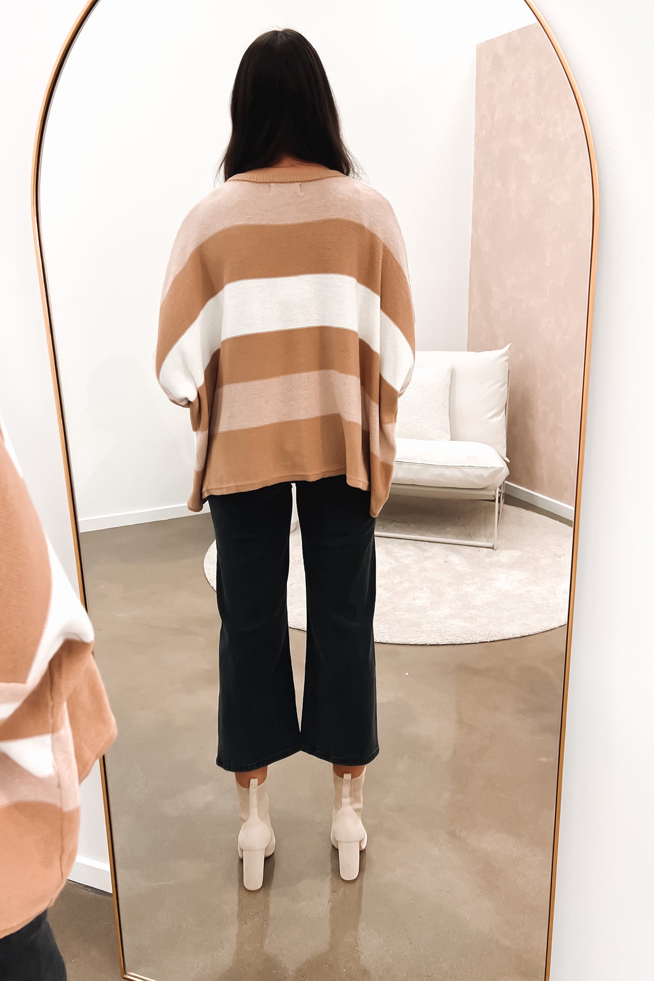 Kristy Knit Brown Stripe