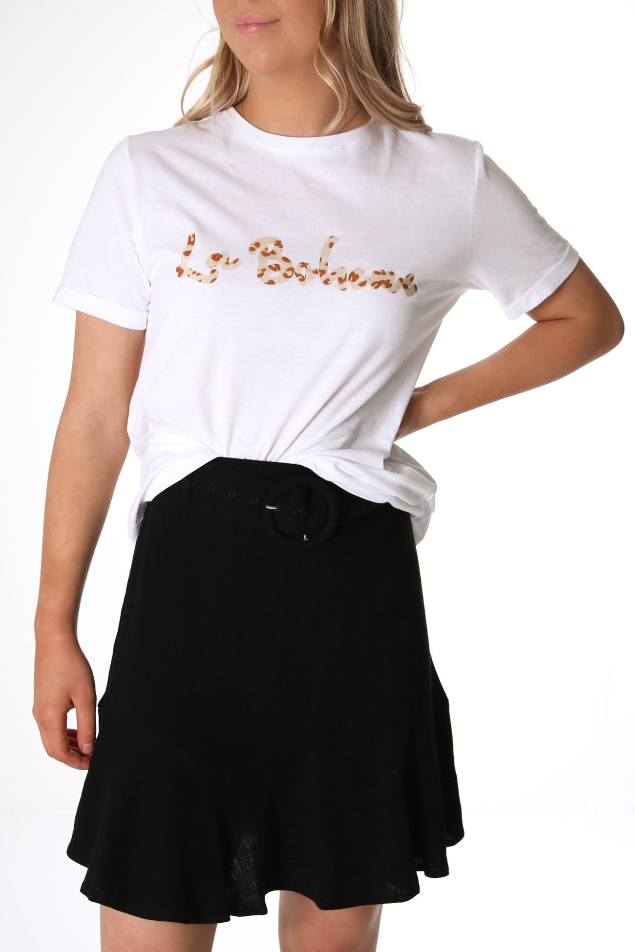 La Boheme Tee White Animal