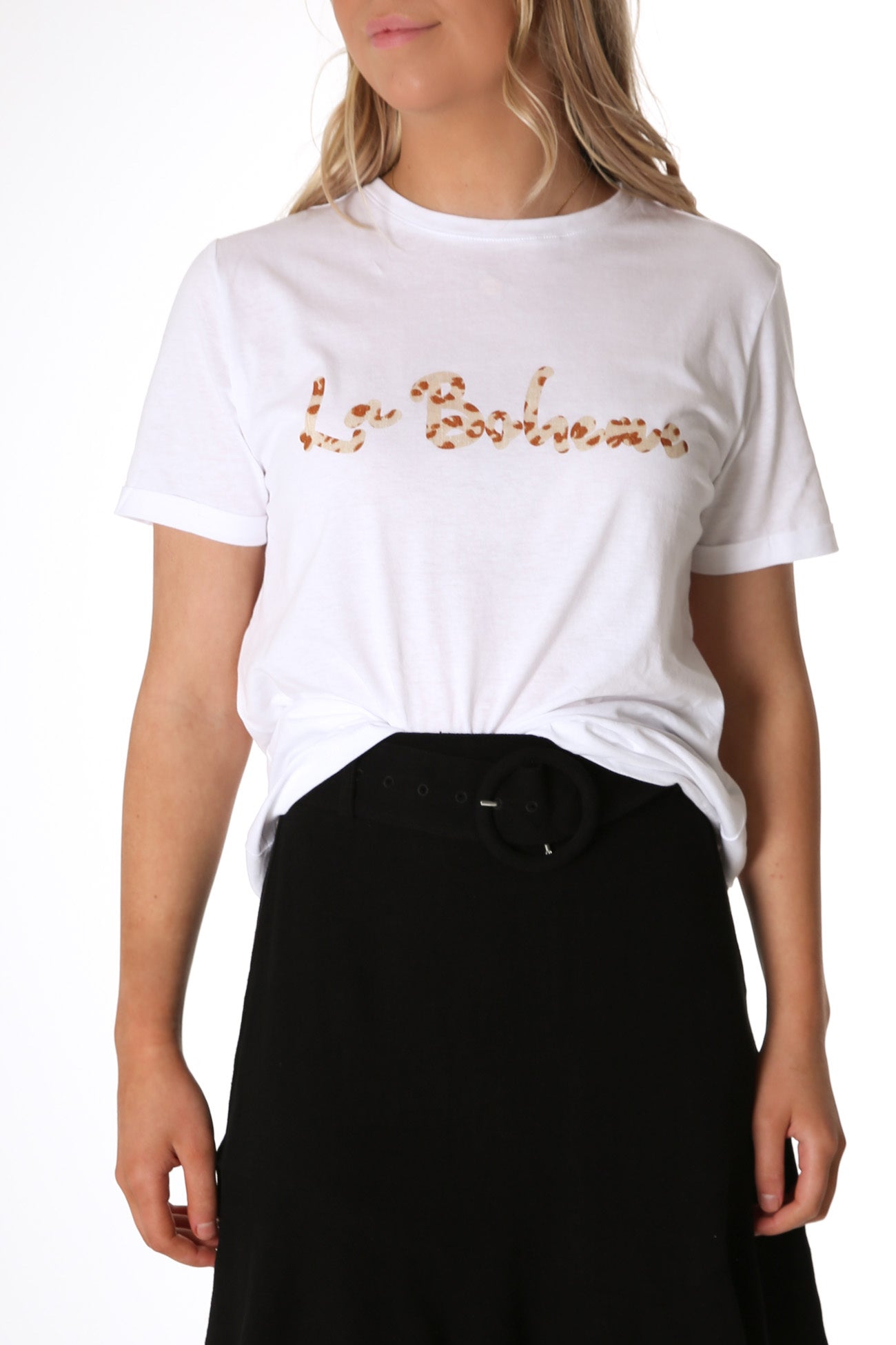 La Boheme Tee White Animal