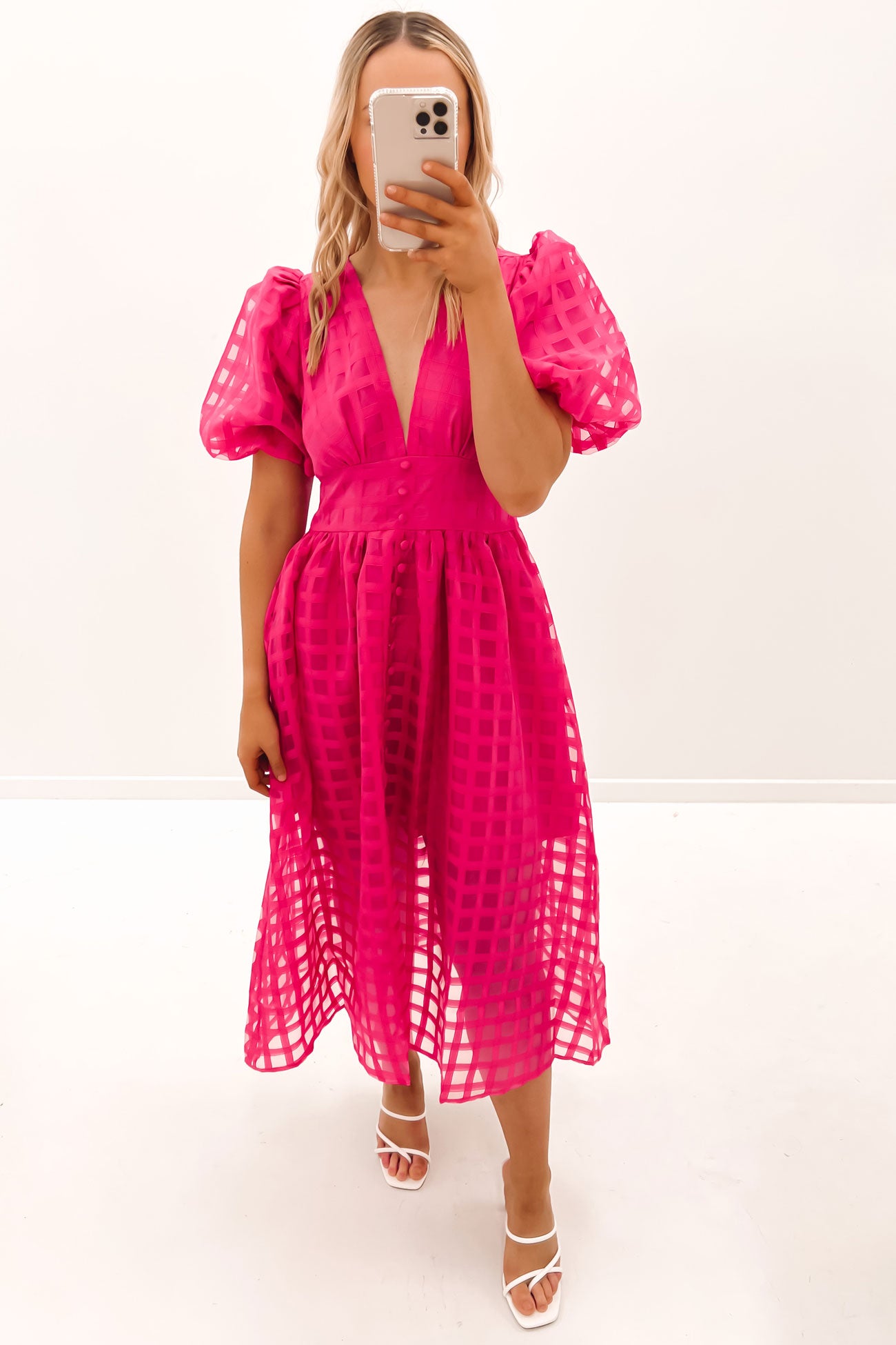 Larah Midi Dress Pink