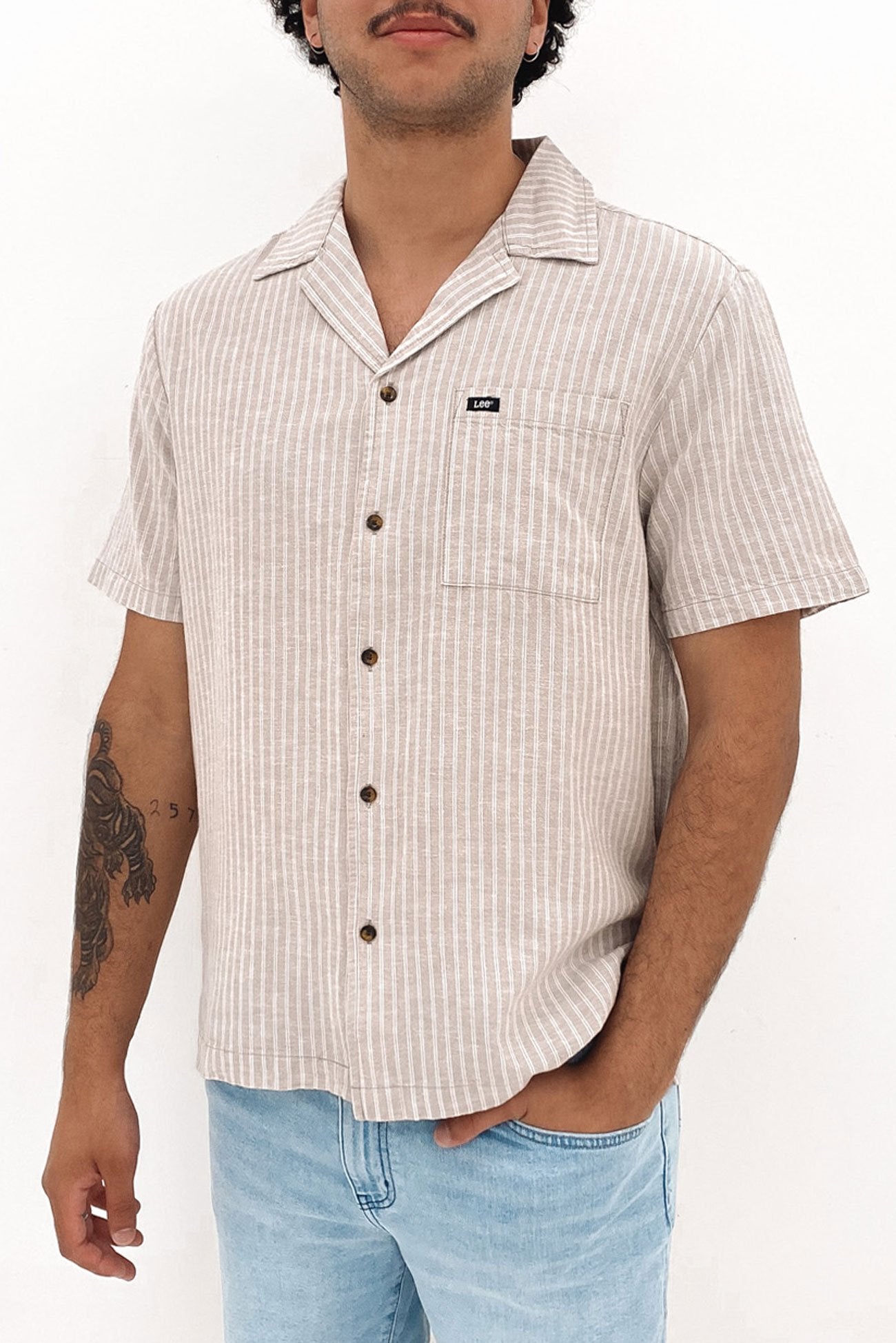 Lee Holiday Shirt Sand Stripe