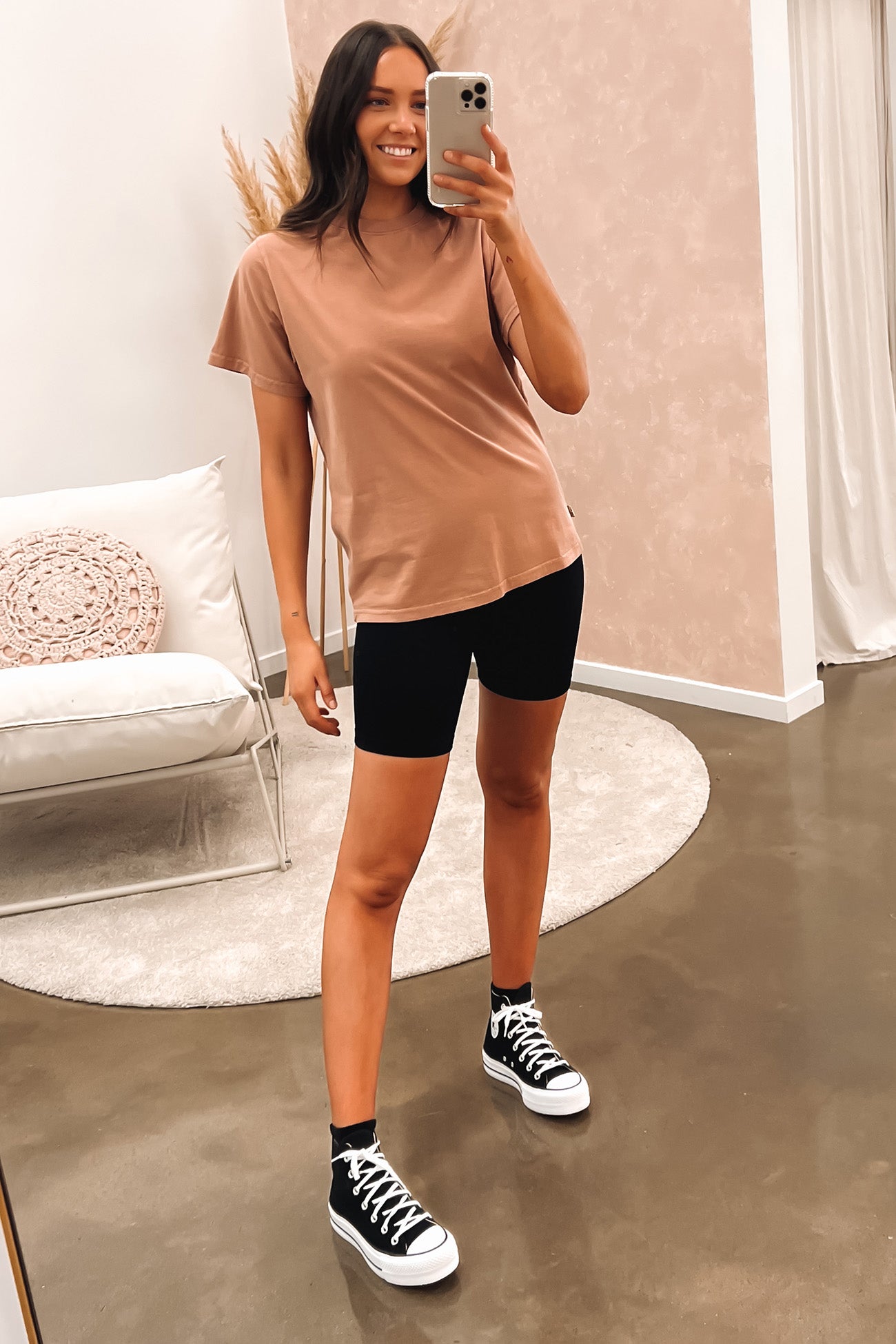 Leni Drop Tee Tan