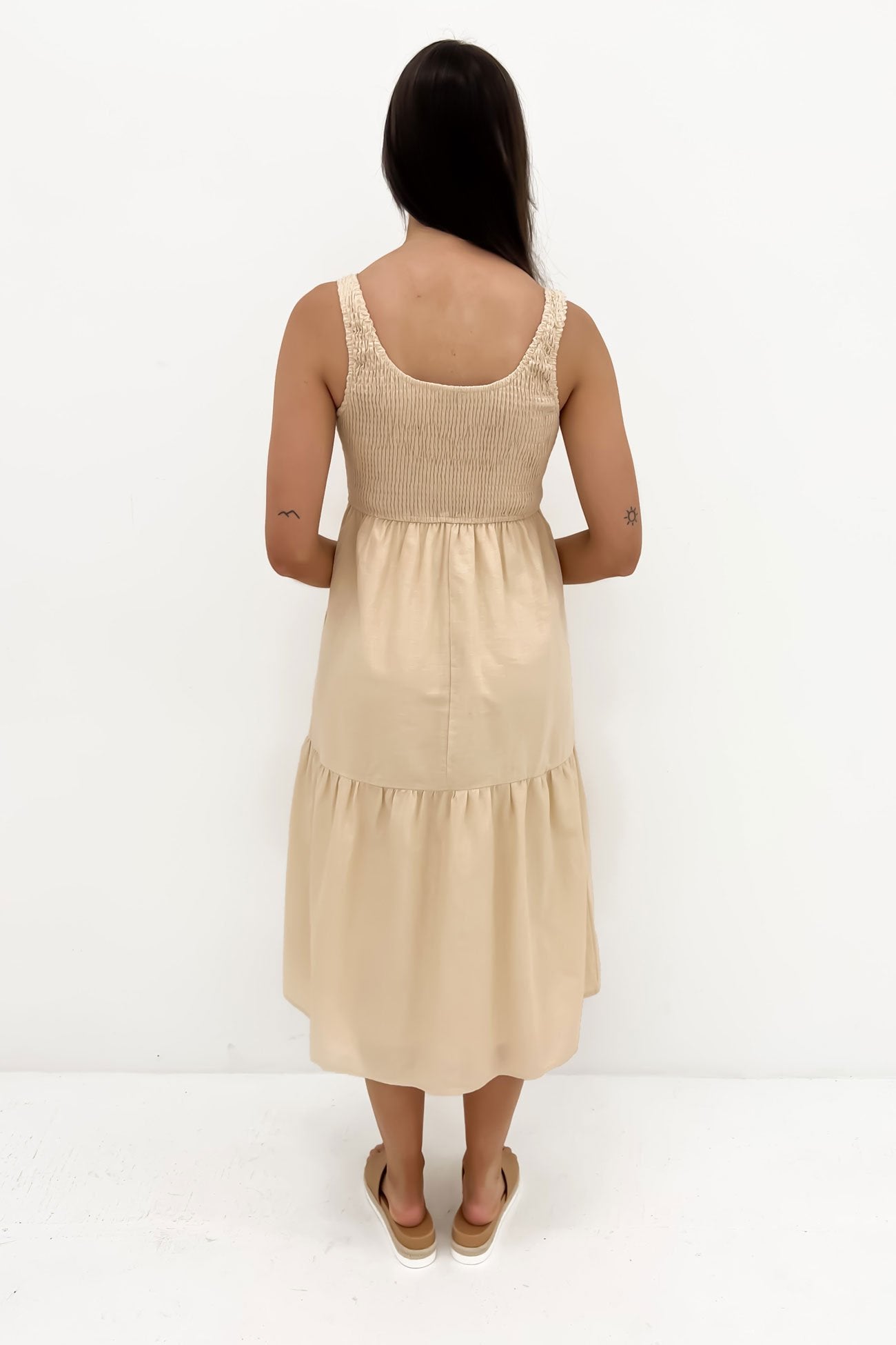 Lenni Midi Dress Beige