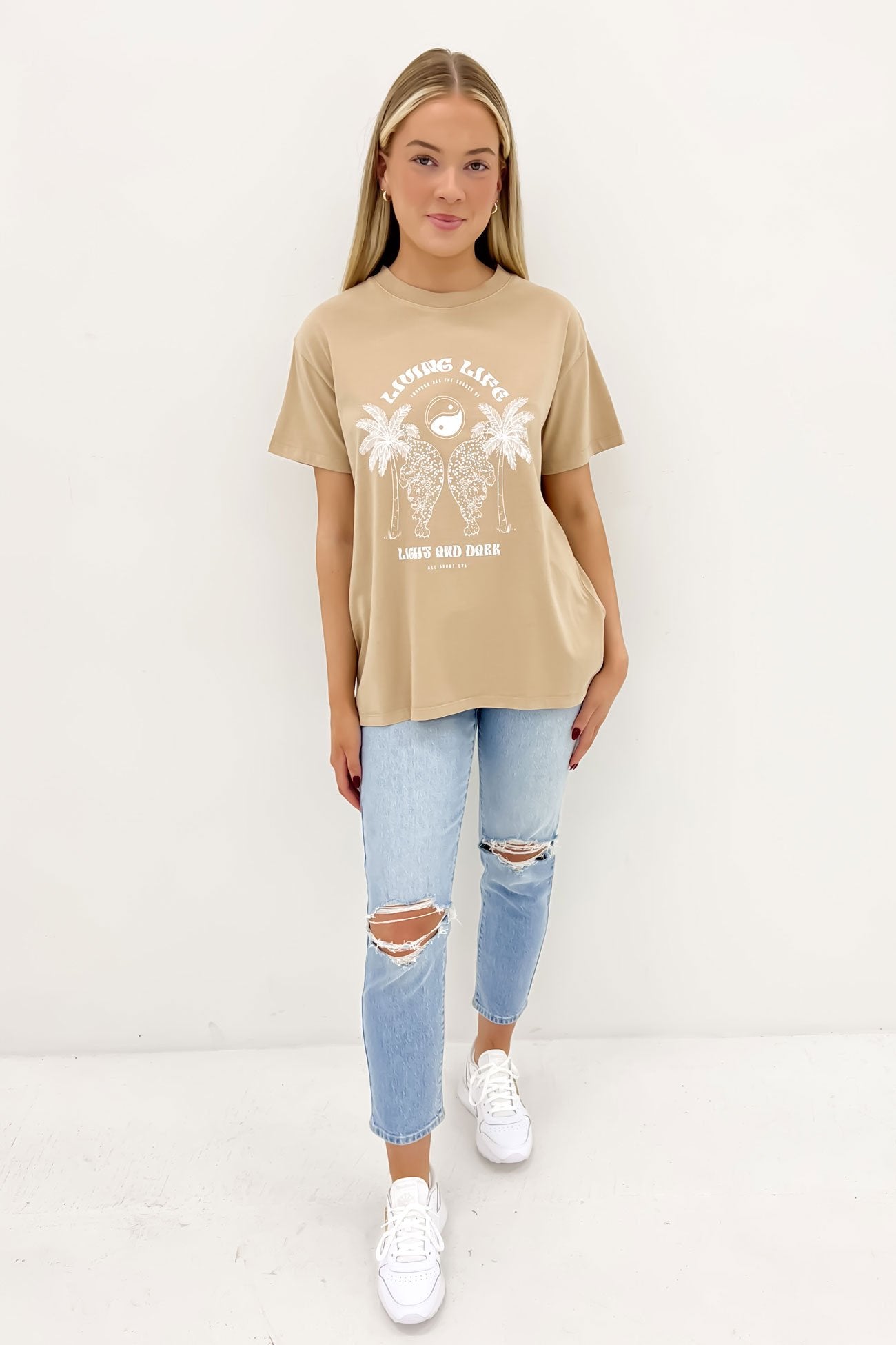 Living Life Standard Tee Oatmeal