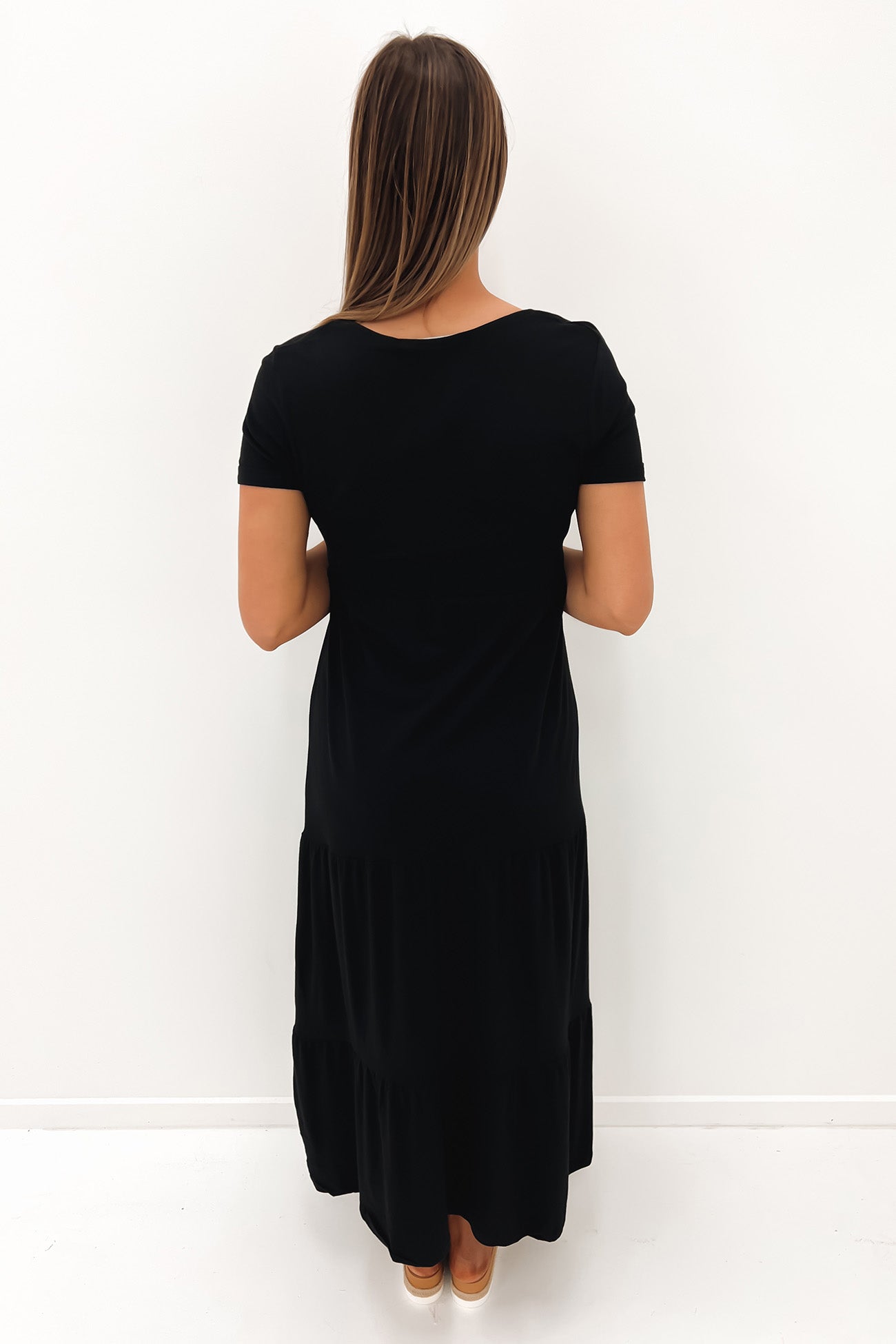 Lola Tiered Dress Black