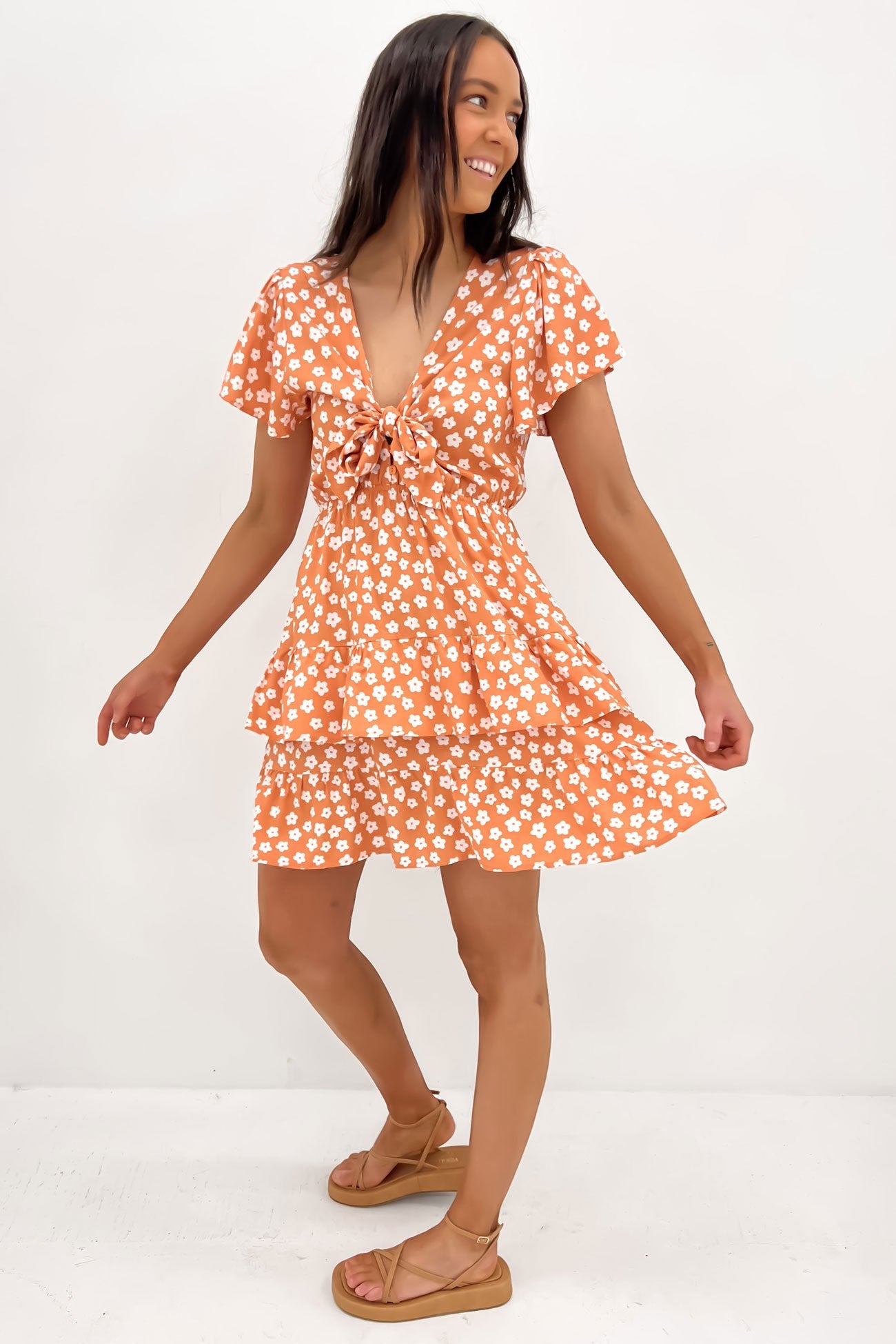 Lottie Mini Dress Orange