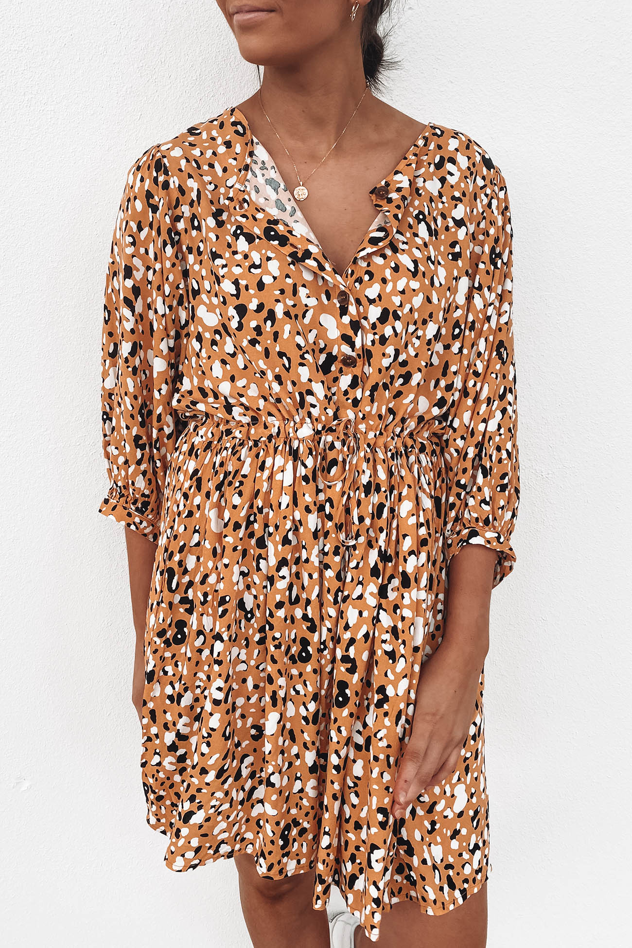 Lucinda Dress Orange Print