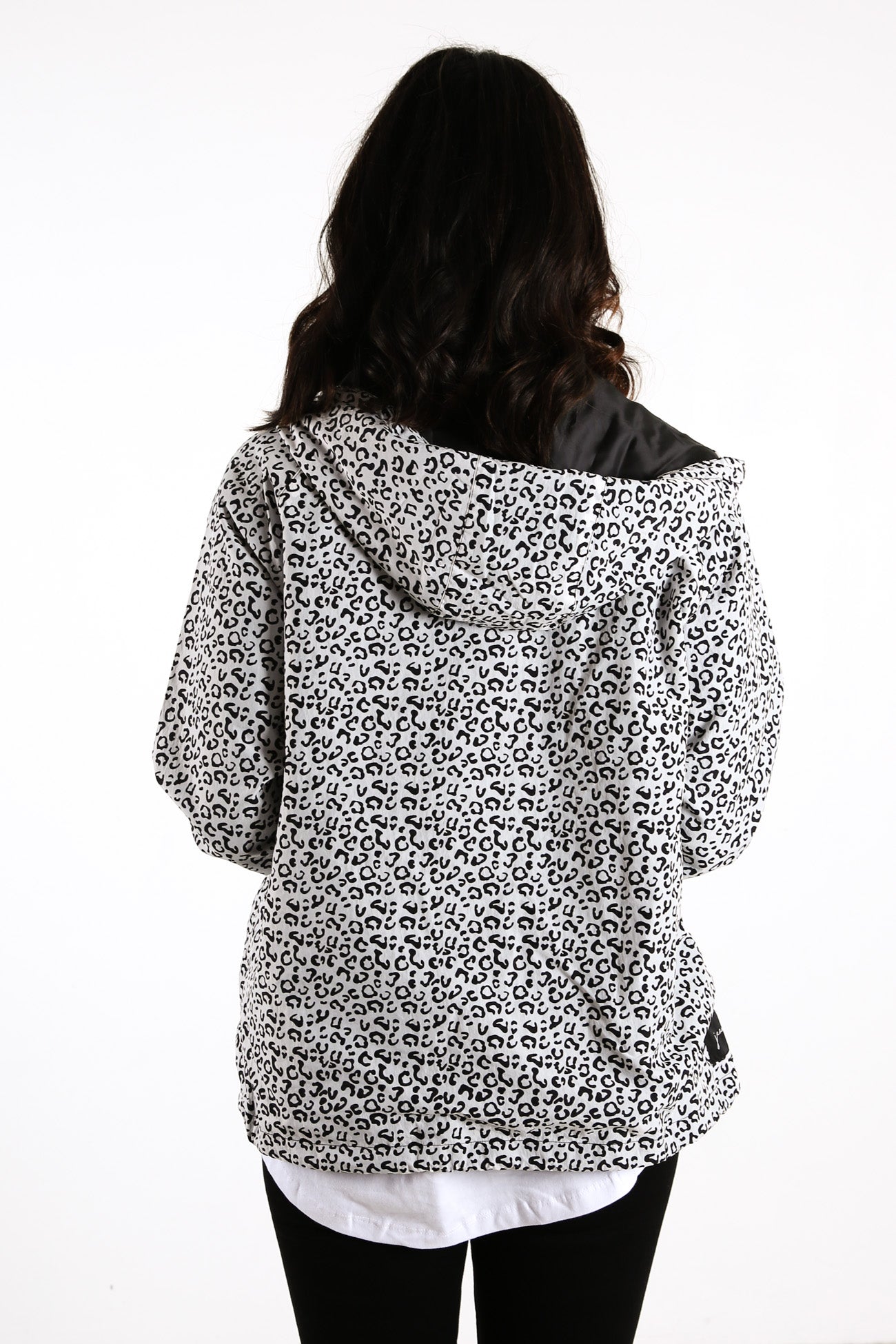 Luxe Leopard Spray Jacket Black