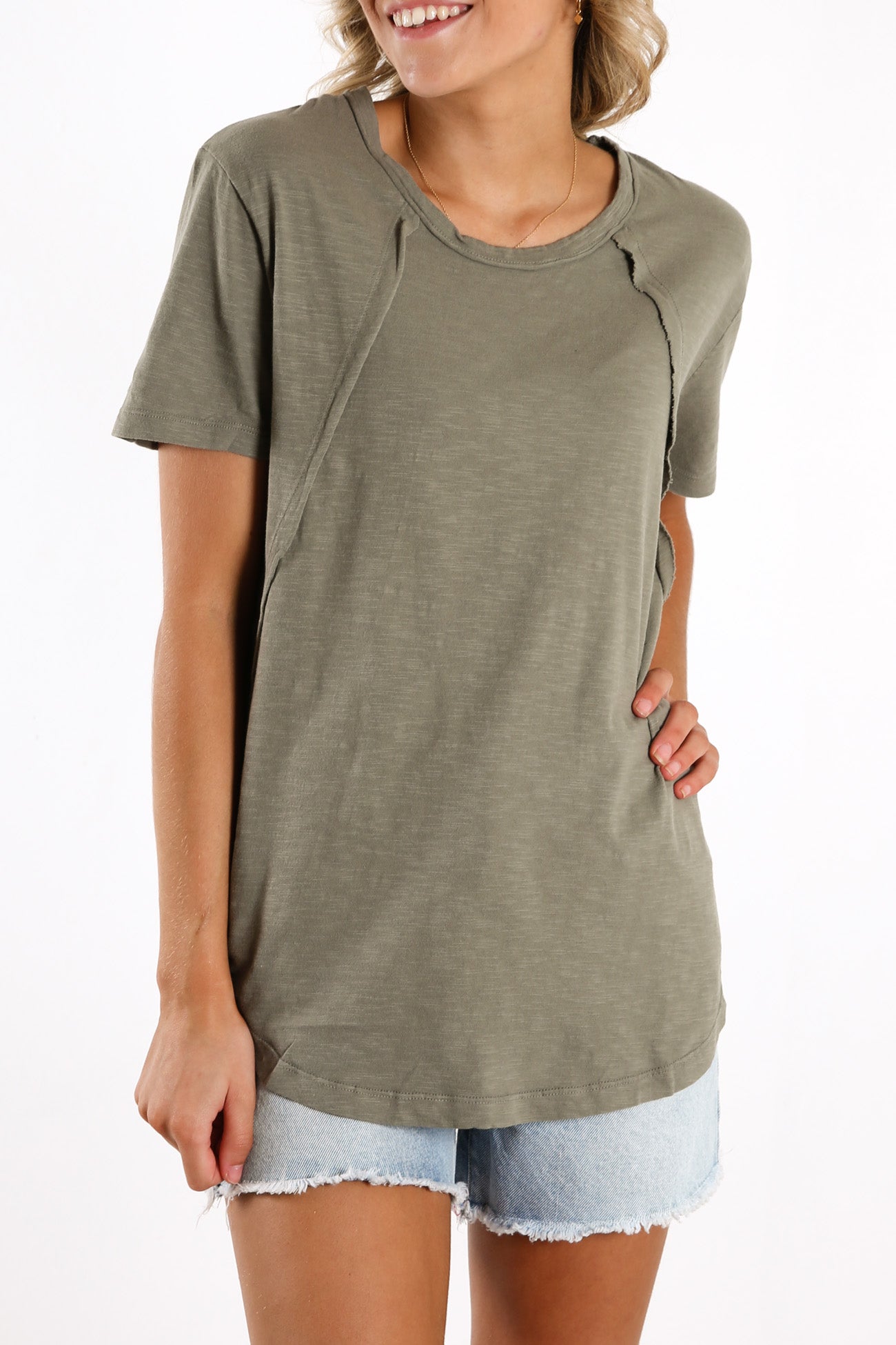 Mackenzie Short Sleeve Tee Khaki