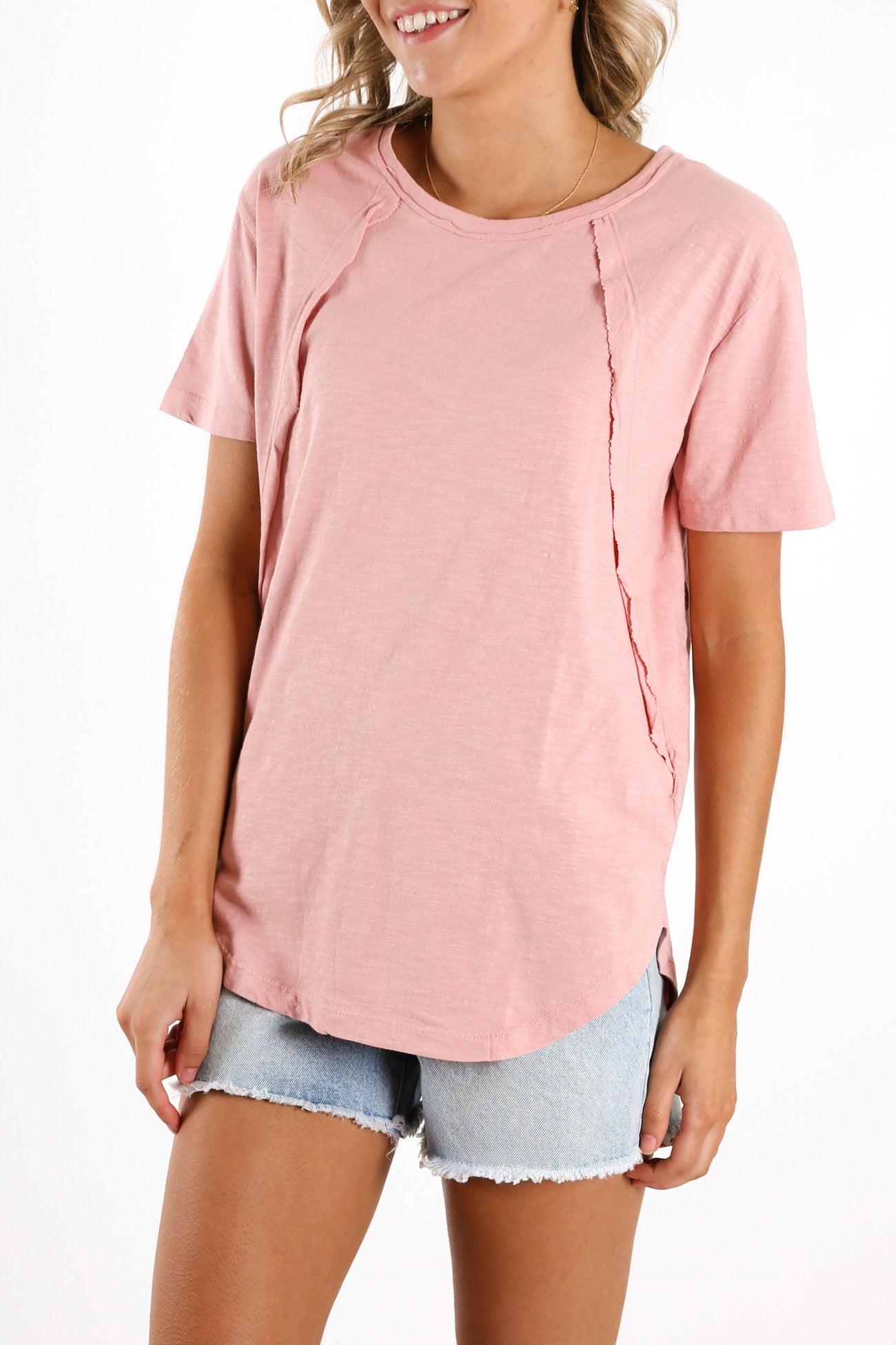 Mackenzie Short Sleeve Tee Pink