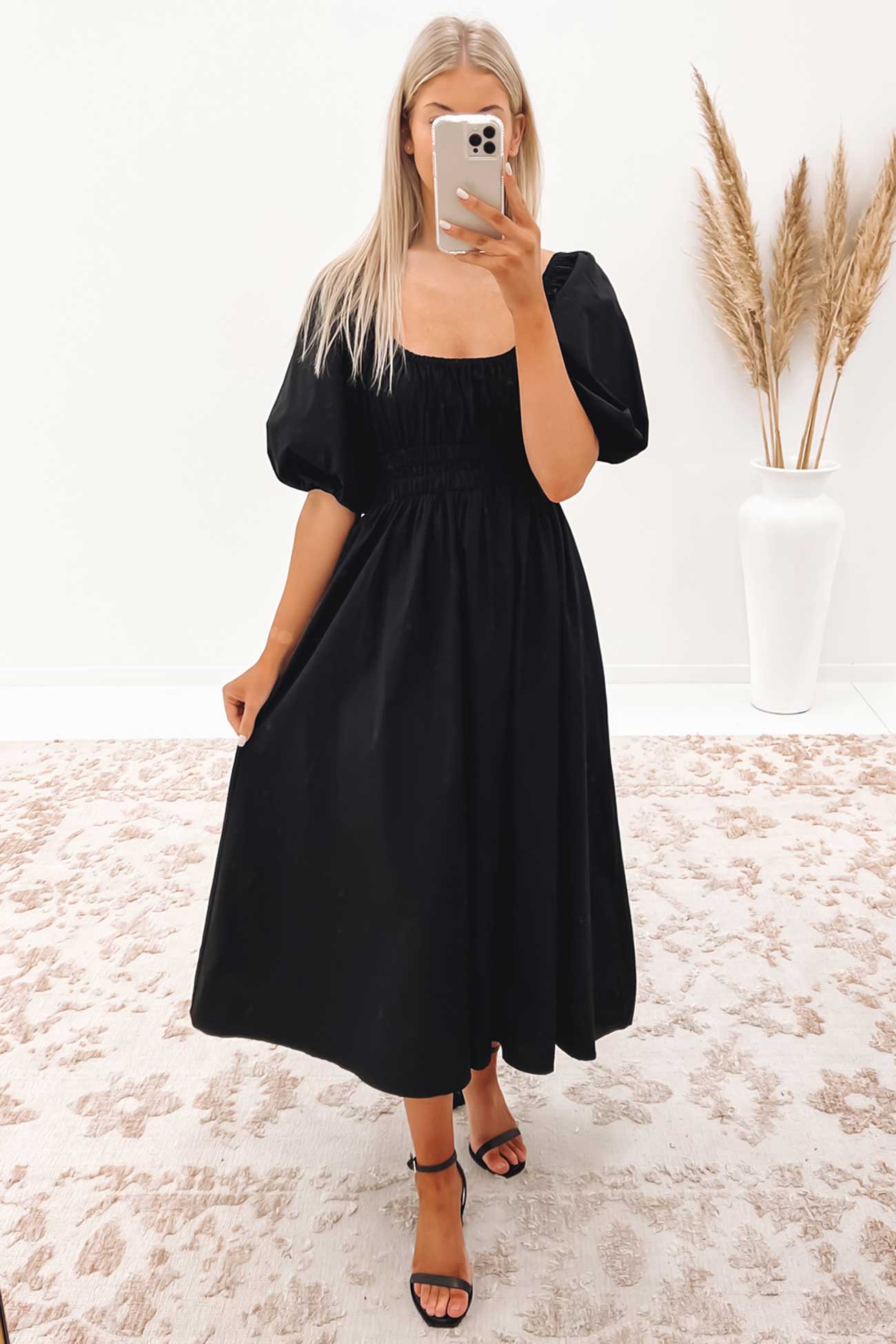 Mael Midi Dress Black