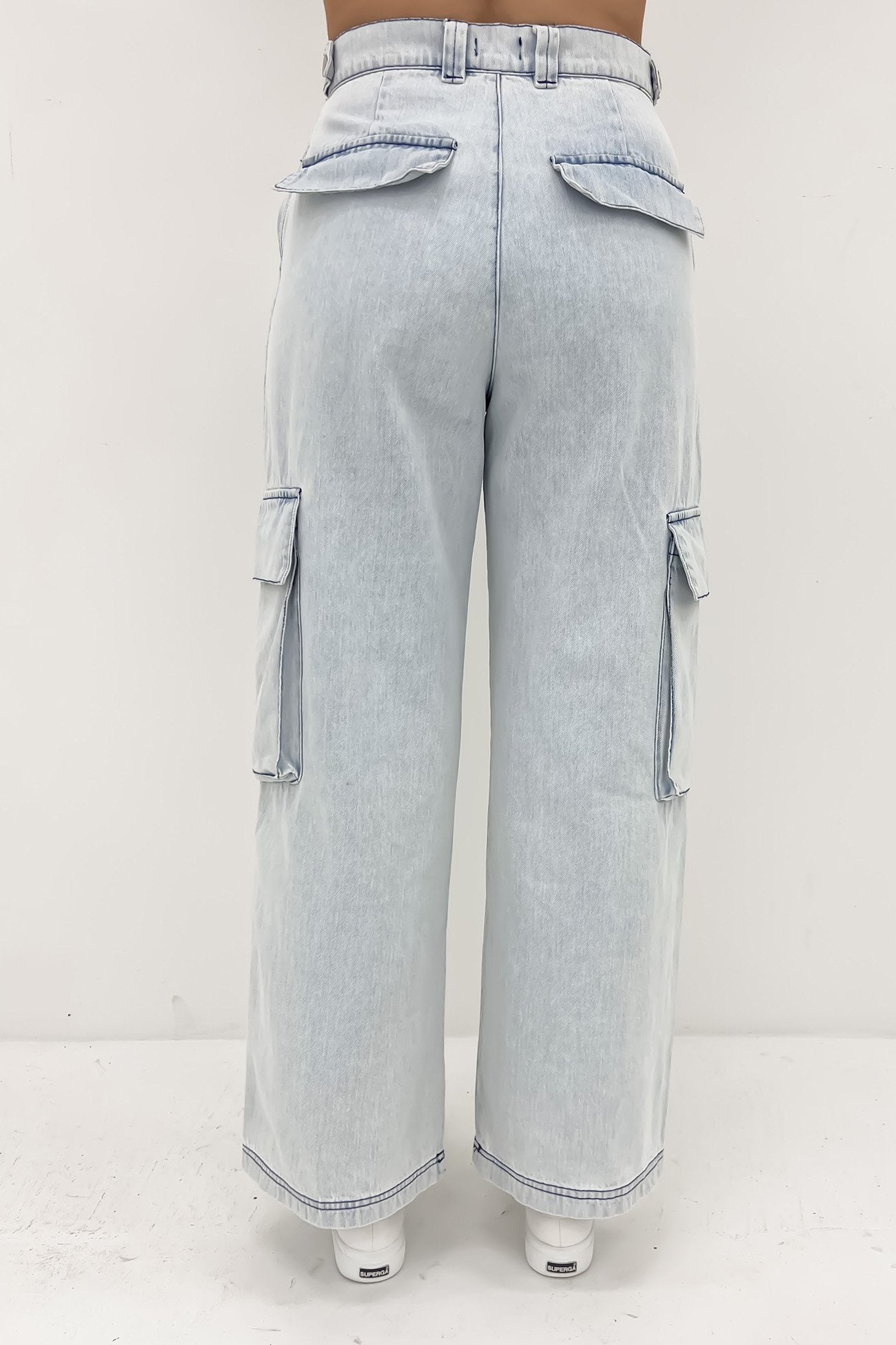 Maisy Cargo Pant Denim Blue