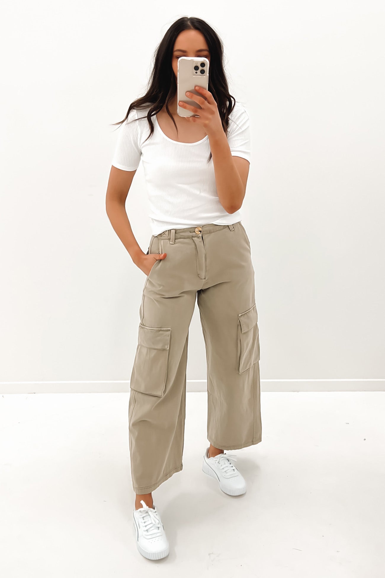 Maisy Cargo Pant Khaki