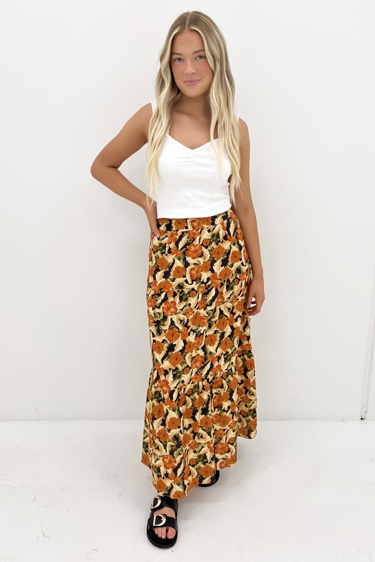 Margot Floral Maxi Skirt Print