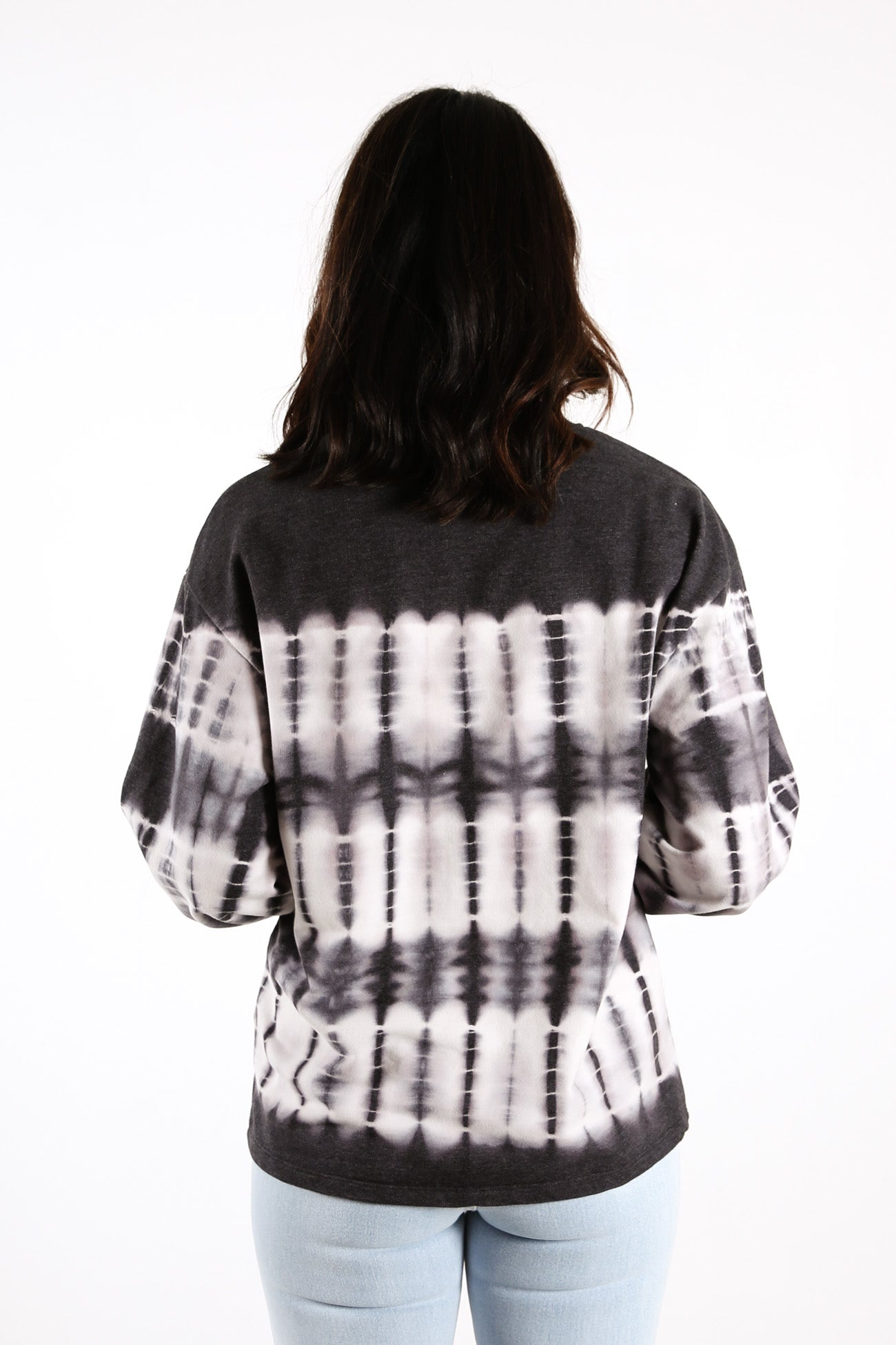 Masie Sweat Charcoal Tie Dye