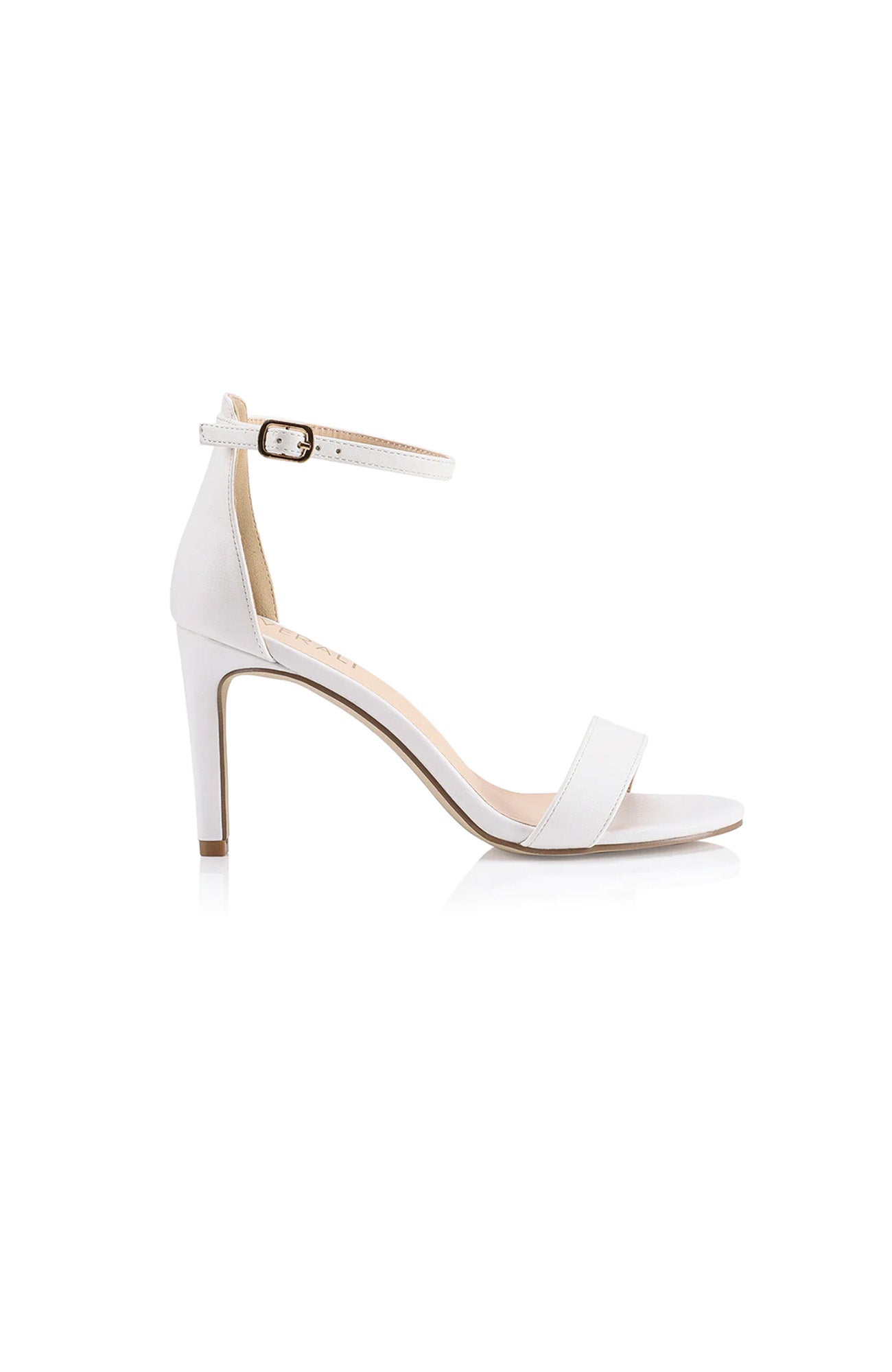 Mattie Strappy Heel White Smooth