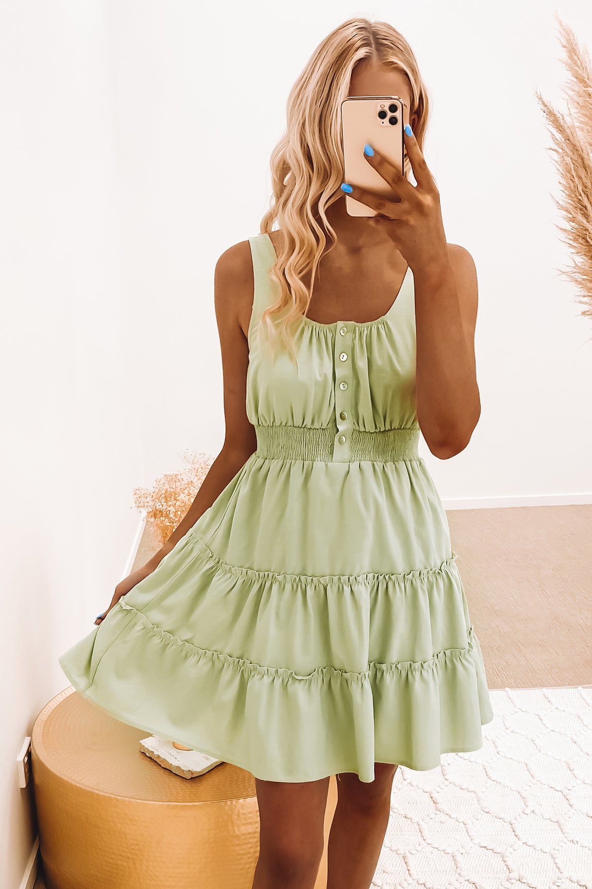 Maxine Mini Dress Green - Jean Jail