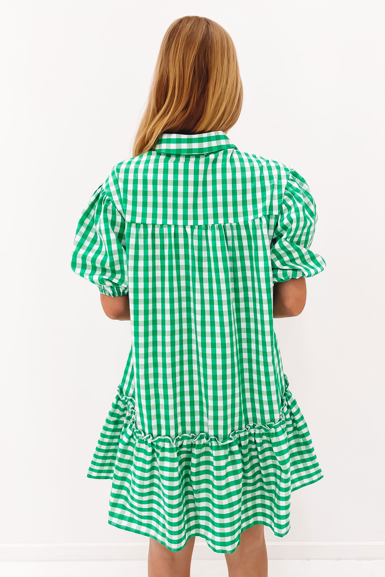 Meg Mini Dress Green Check