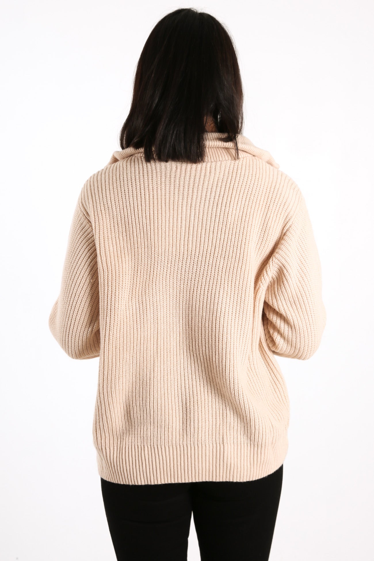 Mesa Quarter Zip Knit Beige