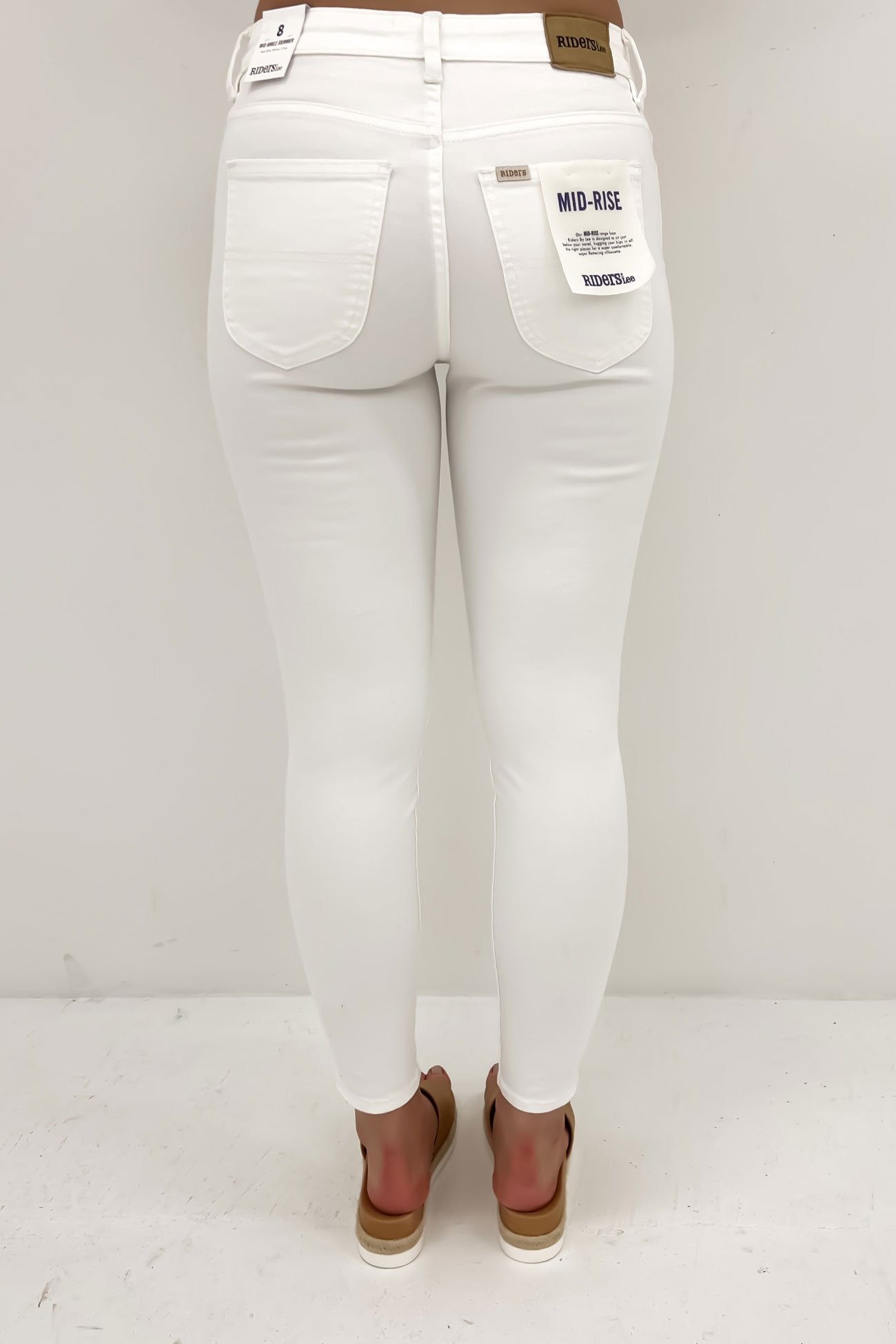 Mid Ankle Skimmer Jean Bright White